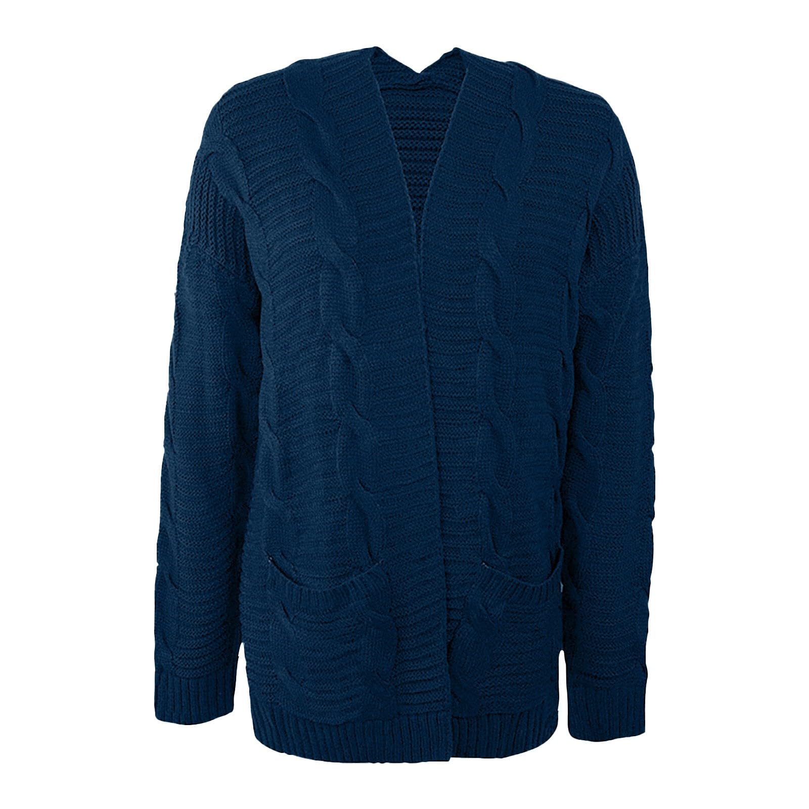 Women's Open Front Knit Cardigan Sweater - Soft Winter Cardigans for Women, Trendy Cozy Coat - Perfect for Office, Casual Outfits & Layering in Cold Weather