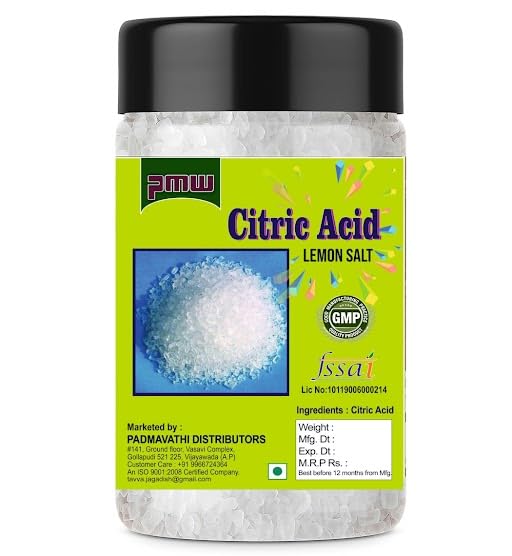 PMW Food Grade Citric Acid Crystals - 250g Jar (8.8oz) | Natural Cleaner, Preservative & Cooking Ingredient | Perfect for Canning, DIY Cleaning & Bath Bombs
