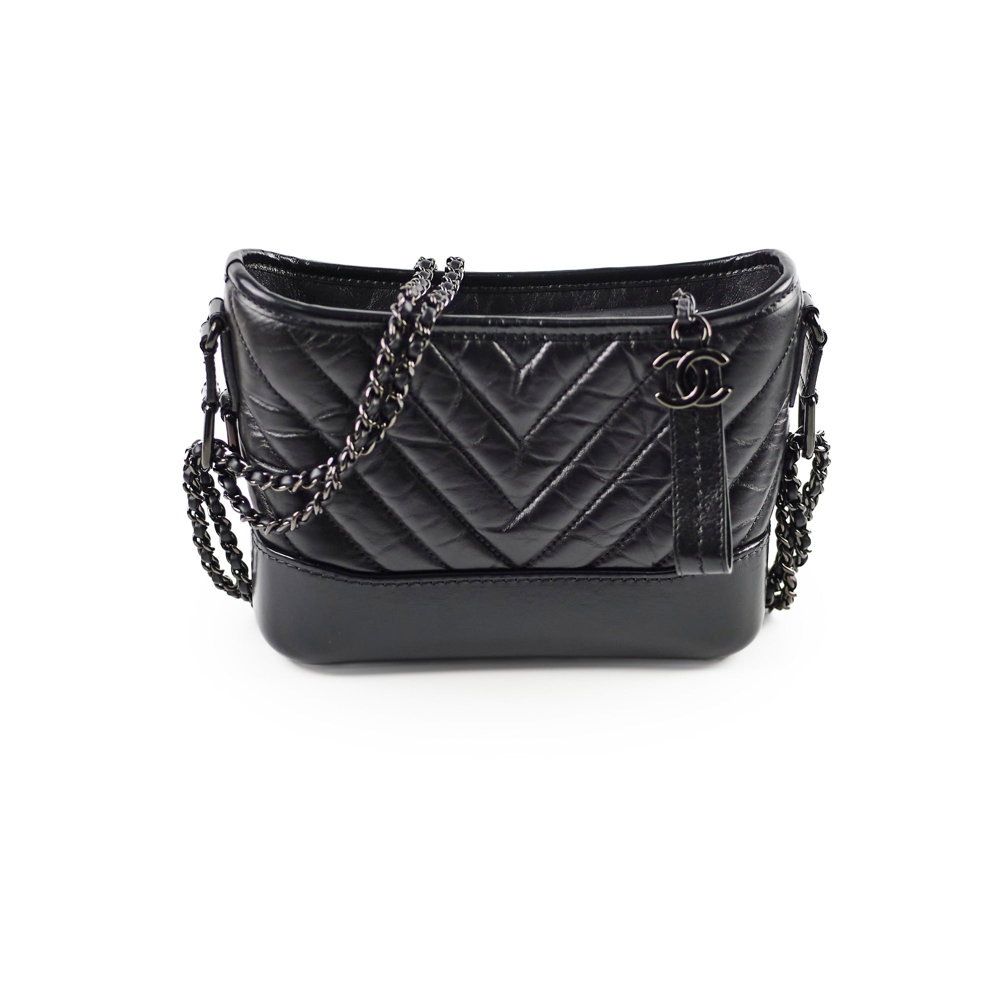 Chanel Small Gabriel Black Leather Shoulder Bag 28cm - Luxury Designer Handbag for Women, Perfect for Work, Evening & Special Occasions