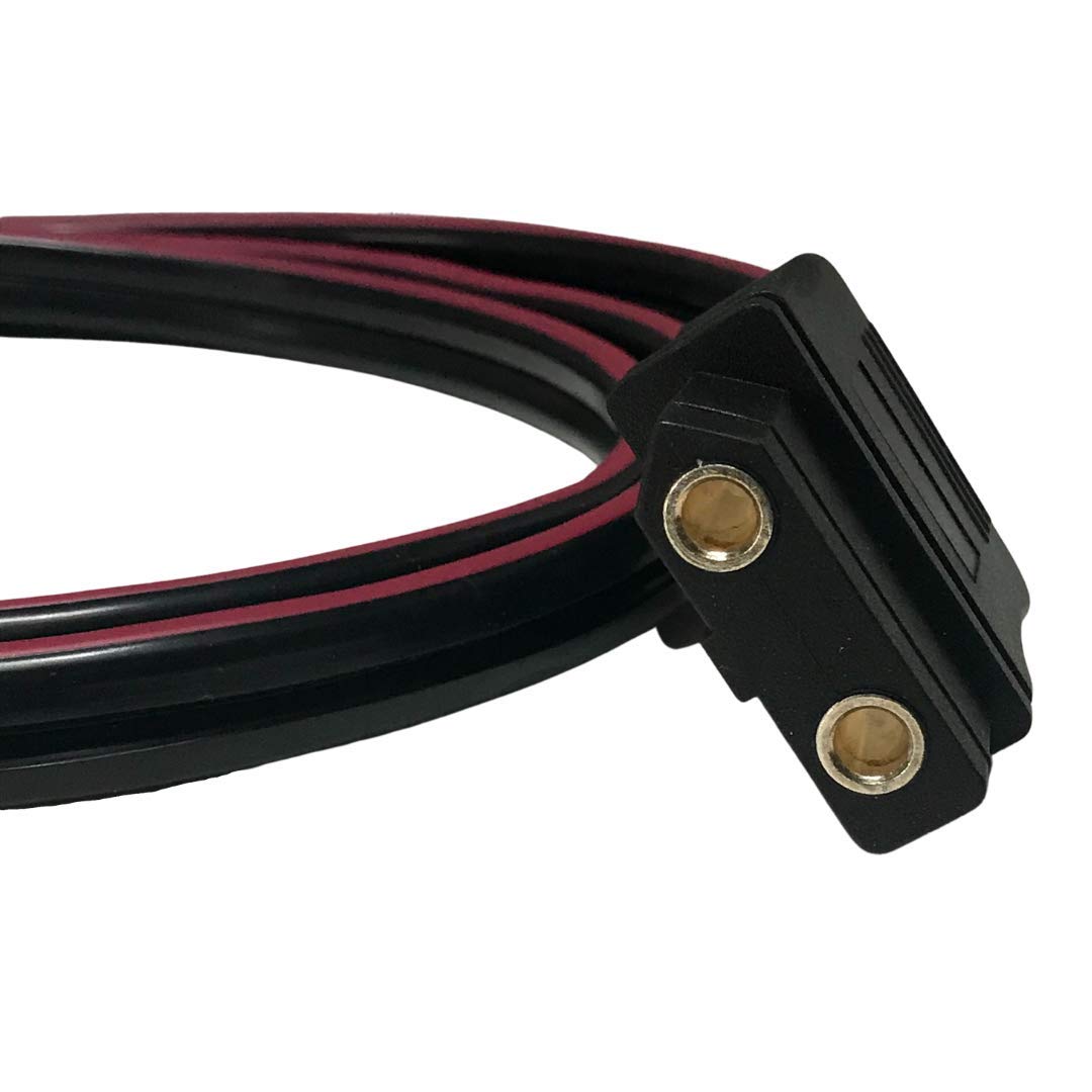 Fisher & Western Snow Plow 2-Pin Battery Cable Harness Kit - Truck & Plow Side Wiring with Plug Cover - Compatible with Fisher & Western Snow Plows - Ideal for Winter Snow Removal & Truck Maintenance