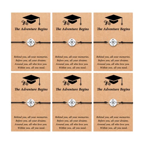 B:6pcs compass graduation bracelets