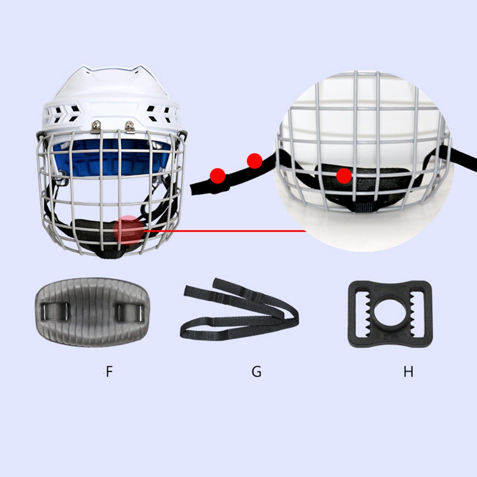 Premium Ice Hockey Helmet Repair Parts & Replacement Gear - Durable Hockey Helmet Hardware Accessories for Softball & Ice Hockey Players | Perfect for Rink Repairs & Equipment Maintenance