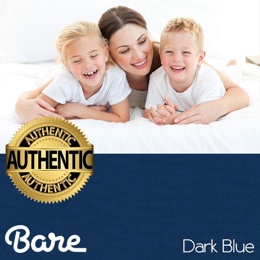Premium Ultra-Soft Brushed Microfiber Split King Comforter Set with Sheet Set & Bed Skirt - Dark Blue Comforter, Grey Sheets & Bed Skirt - Perfect for Master Bedrooms, Guest Rooms & Luxury Hotels