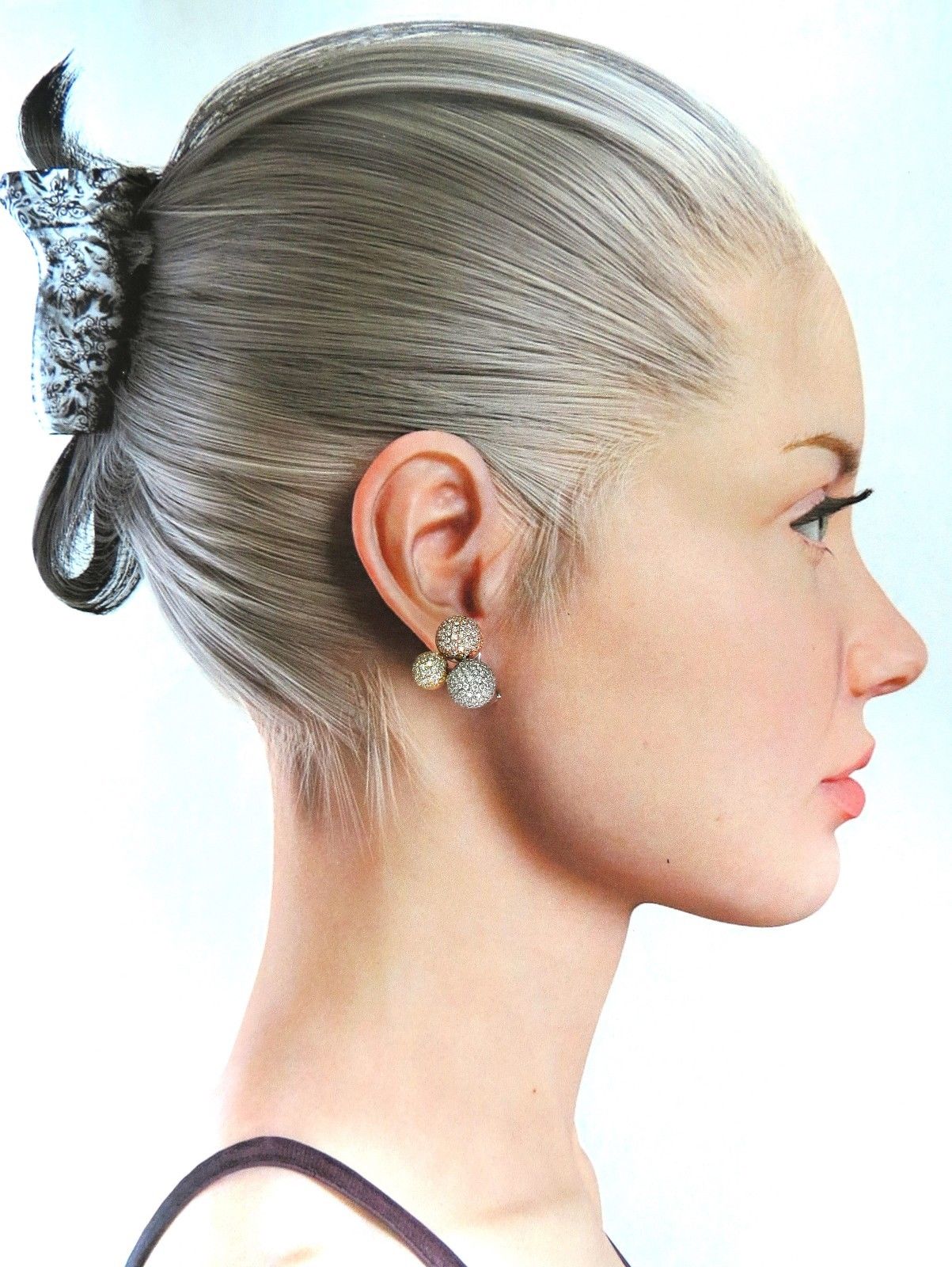 3.70ct Round Brilliant Diamond Cluster Bead Stud Earrings in 18K Gold - Perfect for Weddings, Parties & Special Occasions