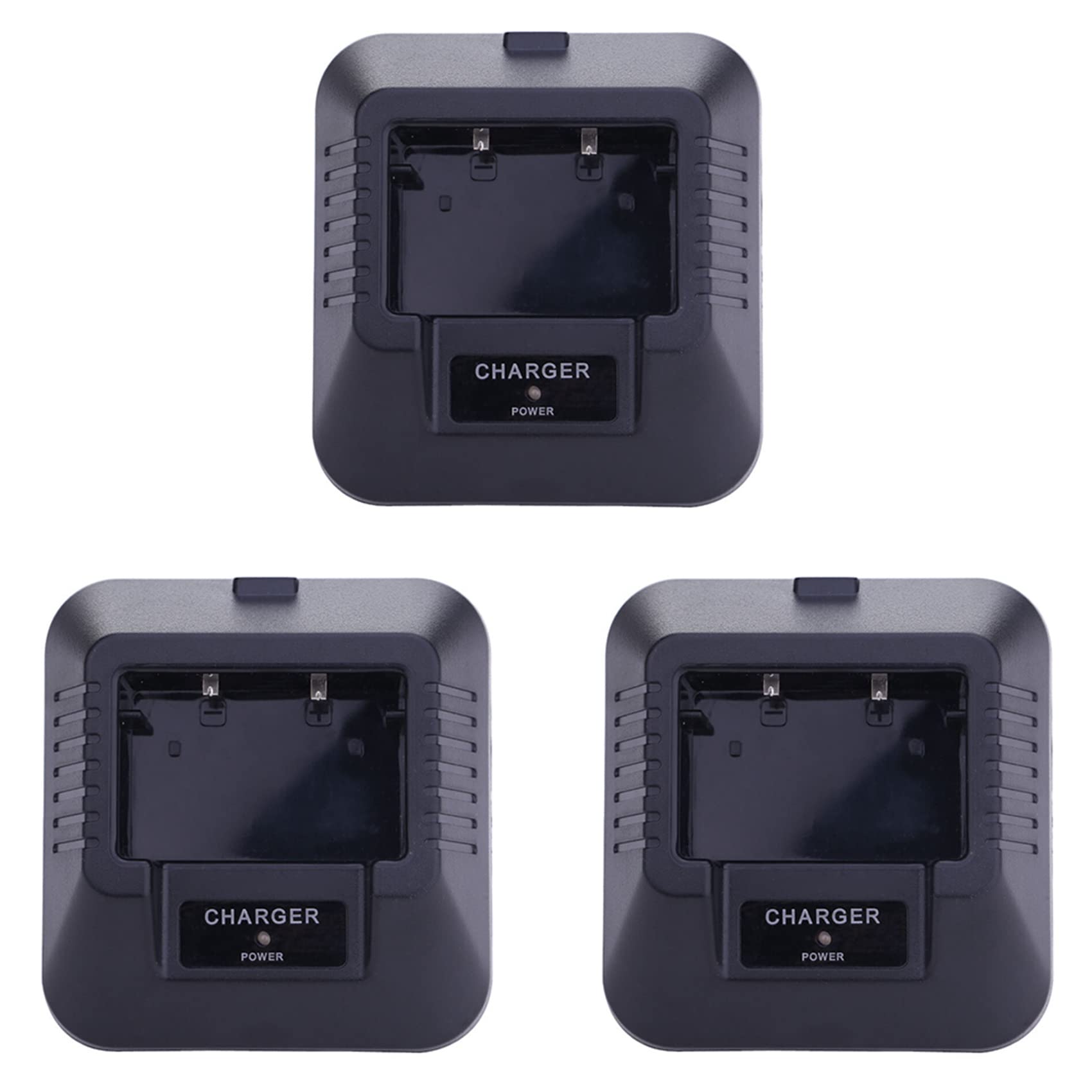 3X Radio Battery Adapter Charger Desktop Station for Baofeng UV5R Plus UV5RE Plus - Fast Charging Solution for Ham Radio Enthusiasts & Emergency Preparedness