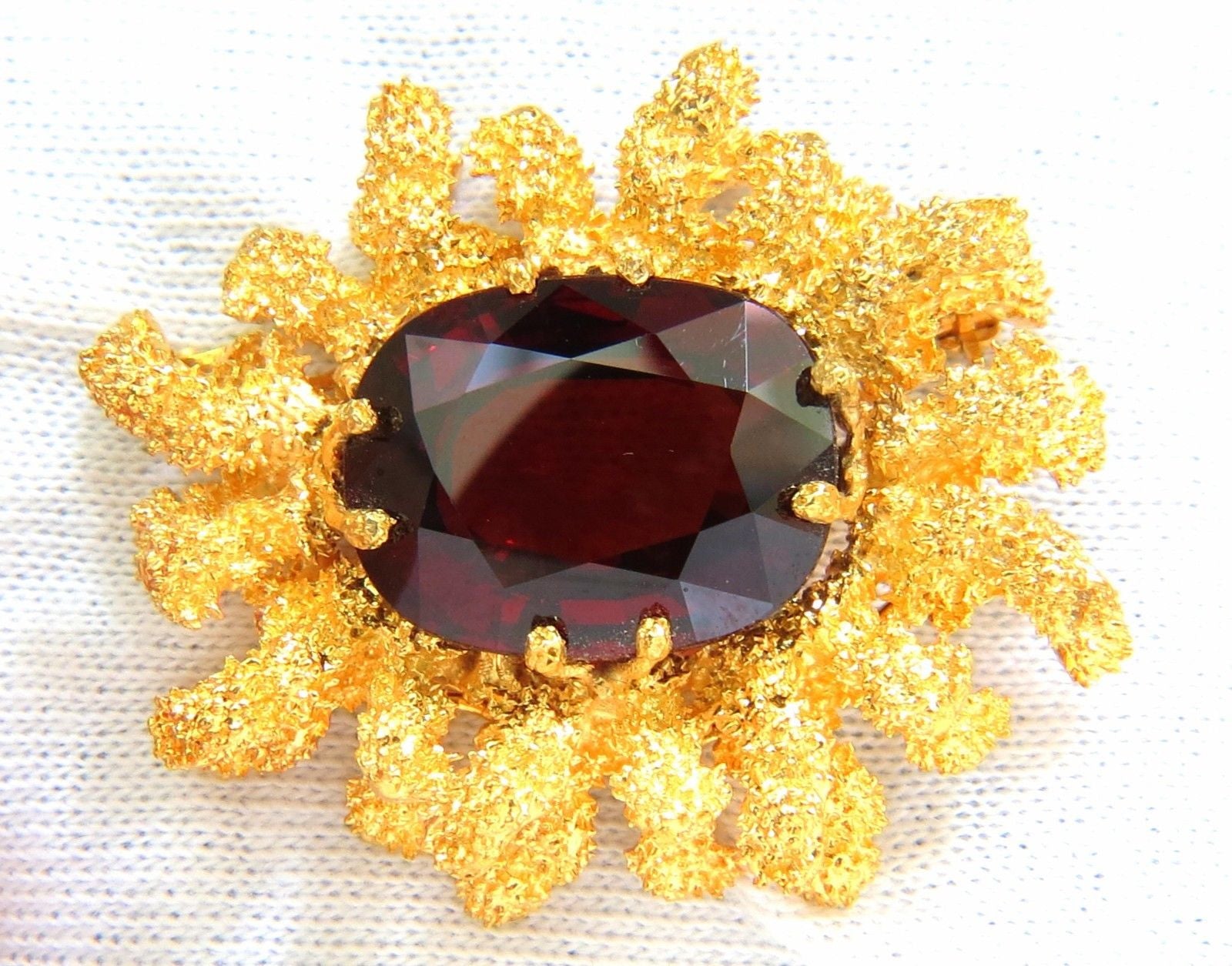 32.22CT GIA Certified Natural Spessartite Garnet 3D Ocean Coral Rough Nugget Pin - Perfect for Jewelry Making, Gemstone Collecting & Unique Gifts