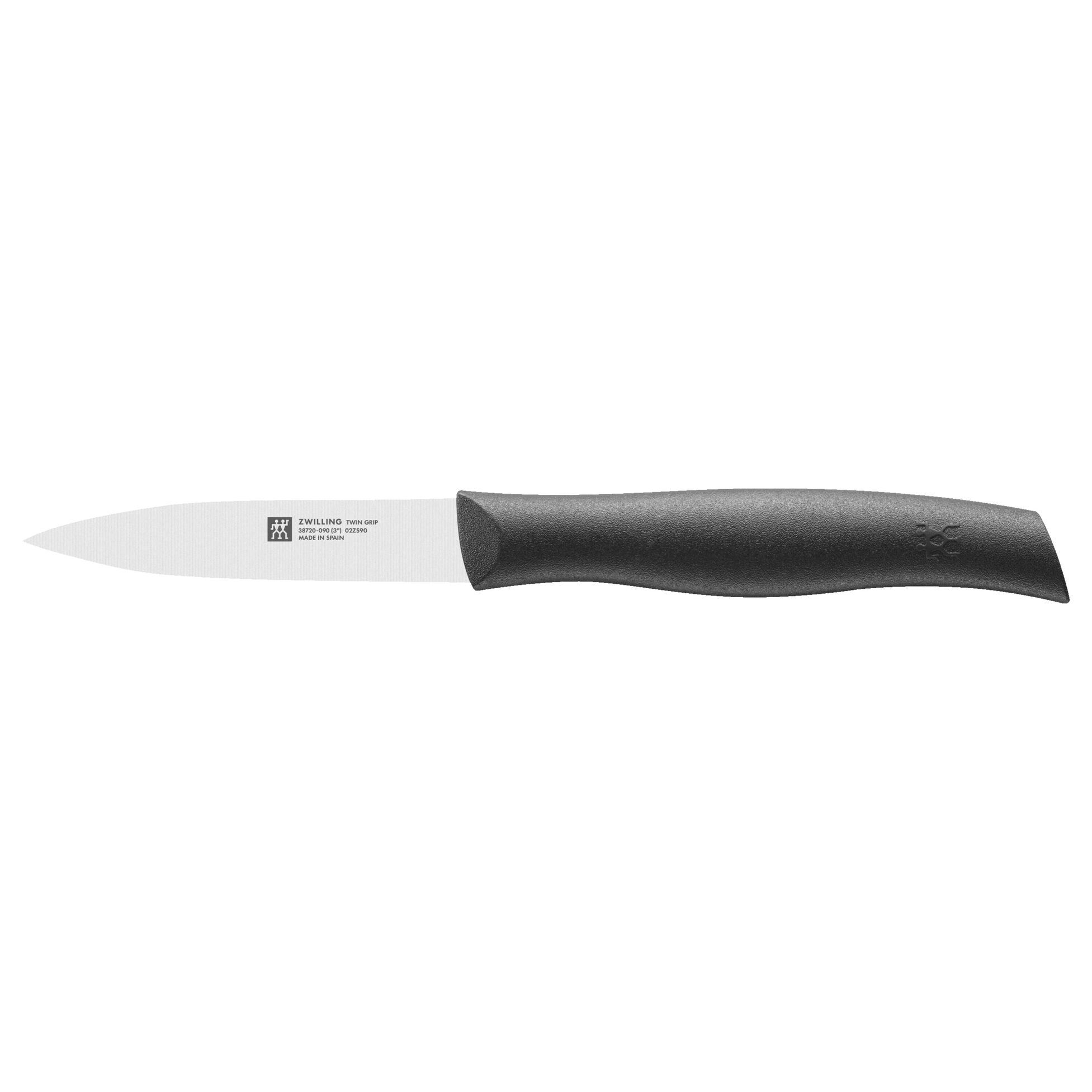 ZWILLING Twin Grip 3.5-Inch Paring Knife with Black Handle - Premium Kitchen Knife for Precise Peeling, Slicing & Fruit Cutting | Model 38720-092