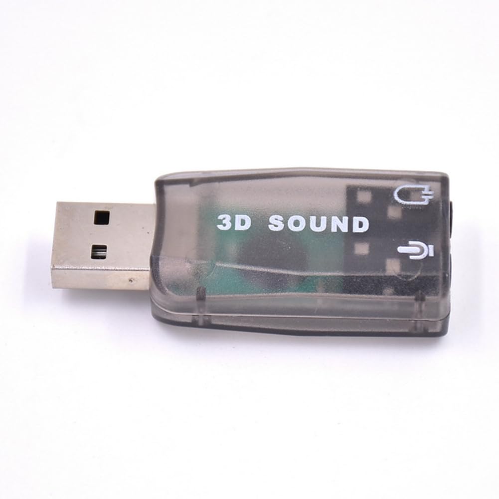 Mkcavne USB Sound Card - External Mini USB to 3.5mm Audio Adapter for Windows 7/8/10, Android, Laptop, PC, Headphones & Speakers | Portable Stereo Sound Converter for Gaming, Streaming & Conference Calls (Green)