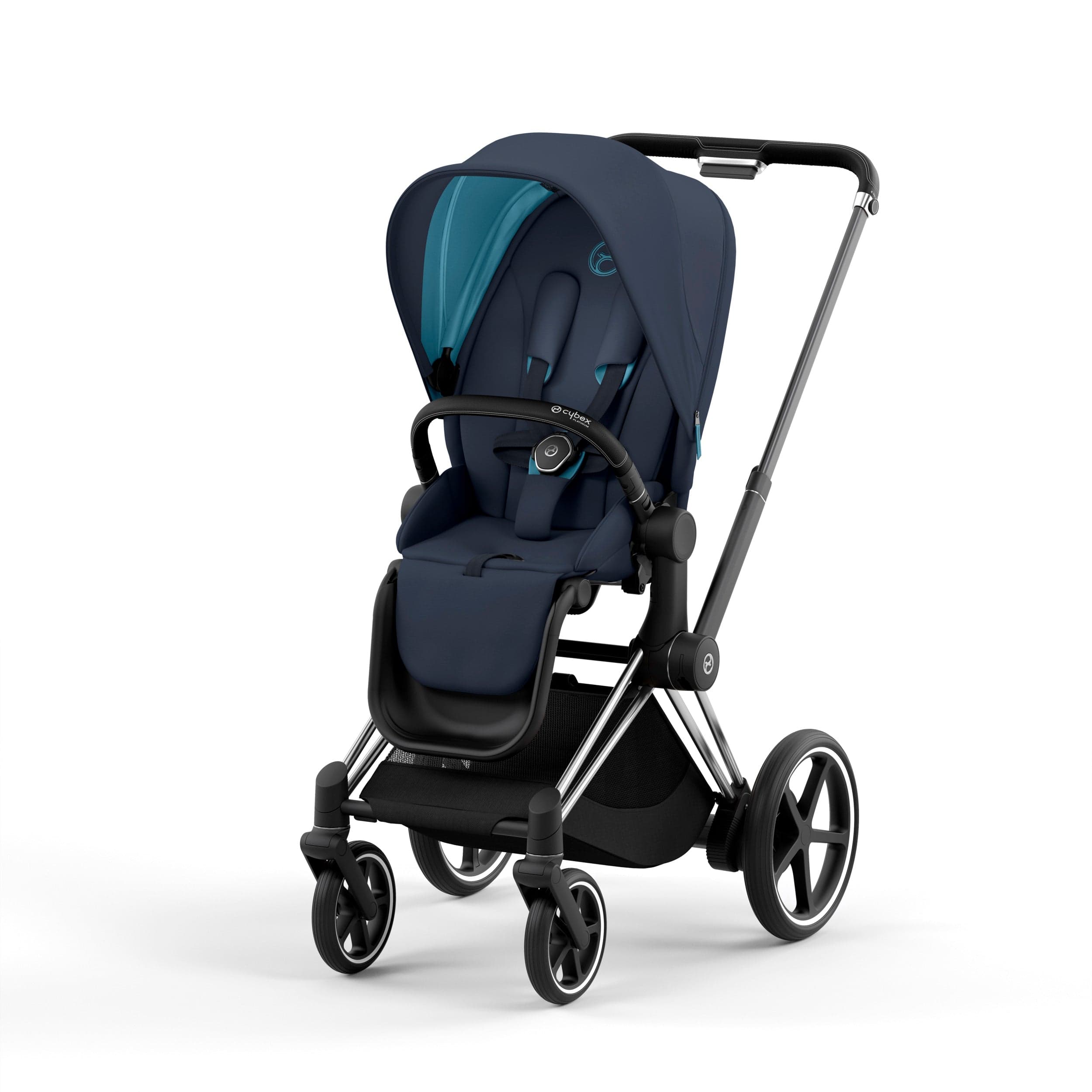 Cybex ePriam 2 Complete Stroller - Lightweight Chrome & Black Baby Stroller for Newborns to Toddlers | Perfect for City Walks, Shopping & Travel