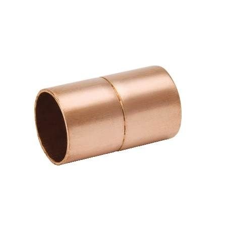 Mueller W01034 7/8-Inch WC-400 Sweat Coupling Fitting - Brass Plumbing Connector for Water Supply Lines & HVAC Systems