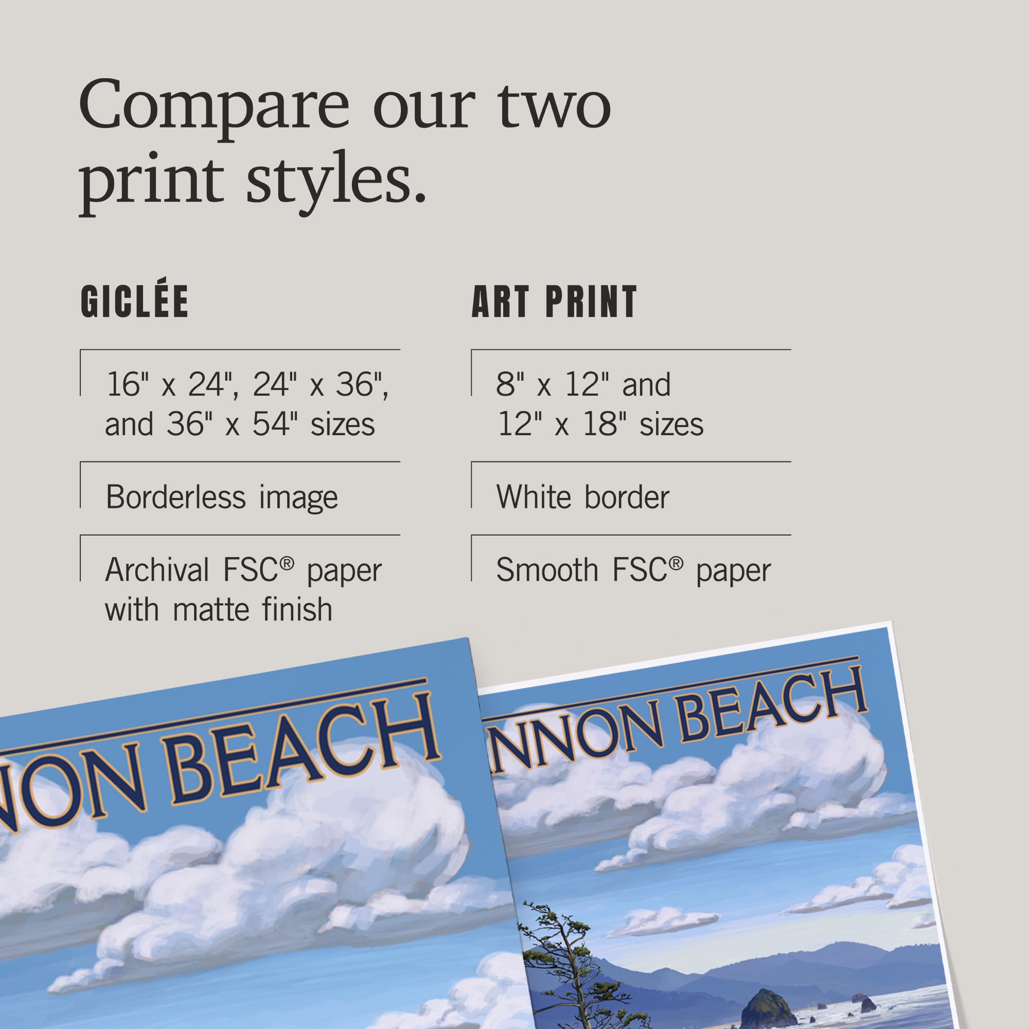 Lantern Press 16x24 Inch Giclee Print - Cannon Beach Oregon Coast Wall Art | Premium Canvas Landscape Painting for Home & Office Decor | Perfect for Living Room, Bedroom or Coastal Themed Spaces