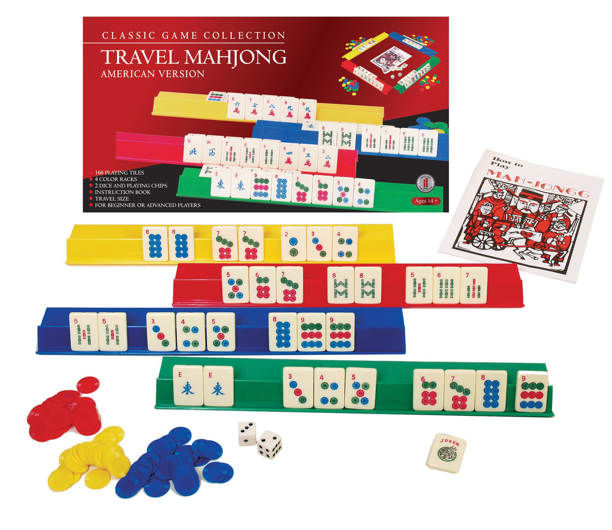 Premium Travel Mah Jong Set - Portable Chinese Tile Game for Adults & Family - Perfect for Vacations, Camping & Game Nights