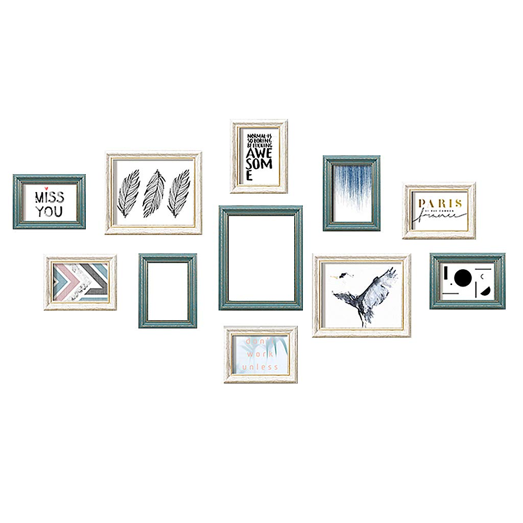 Multi-Purpose Hanging Wall Frame Set - 11 Picture Frames for Living Room Decor, Bedroom, Office & Gallery Wall Display | Easy to Hang & Stylish Home Decor