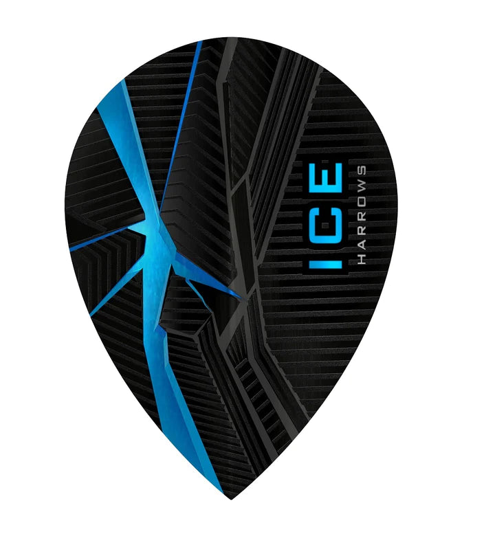Harrows Ice Recut Aqua Dart Flights Pear Shape - Premium Dart Accessories for Professional Players | Perfect for Tournaments & Home Practice