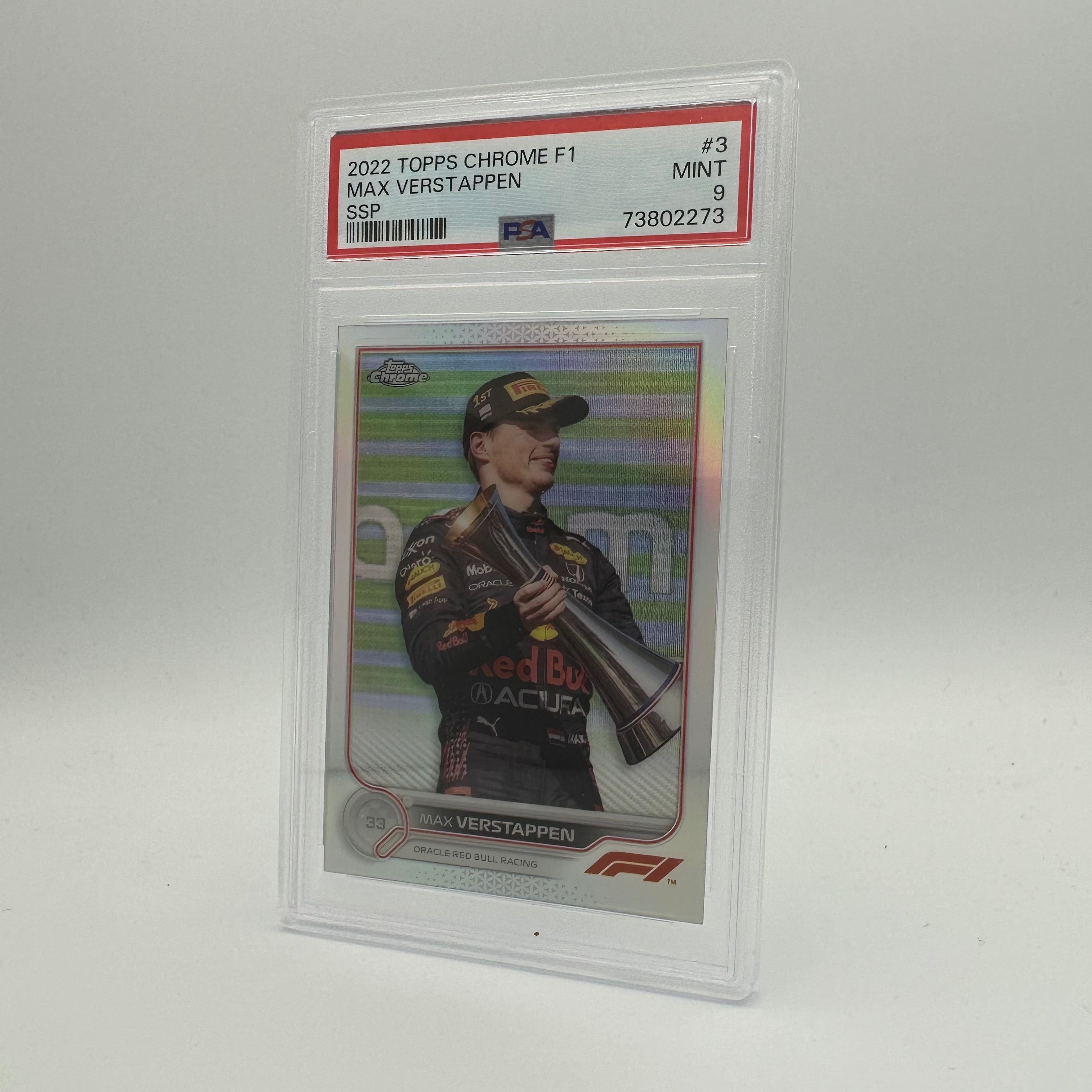 PSA 9 Graded Max Verstappen #3 SSP Trading Card - Perfect for Collectors, Investors & Formula 1 Fans | Display, Trade or Gift for Racing Enthusiasts