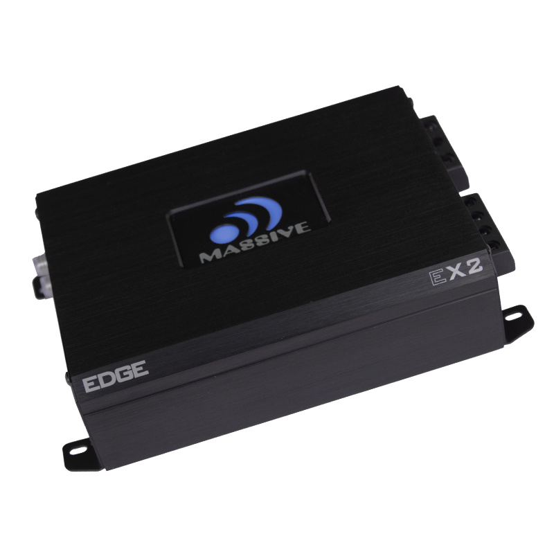 EX2 120 Watts RMS x 2 @ 4 Ohm 2 Channel Car Audio Amplifier - Powerful Stereo Amp for Car Audio System Upgrade