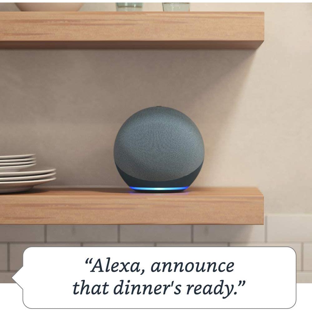 Amazon Echo (4th Generation) Smart Speaker with Alexa - Twilight Blue | Voice Control, Music Streaming, Smart Home Hub | Perfect for Kitchen, Living Room & Bedroom