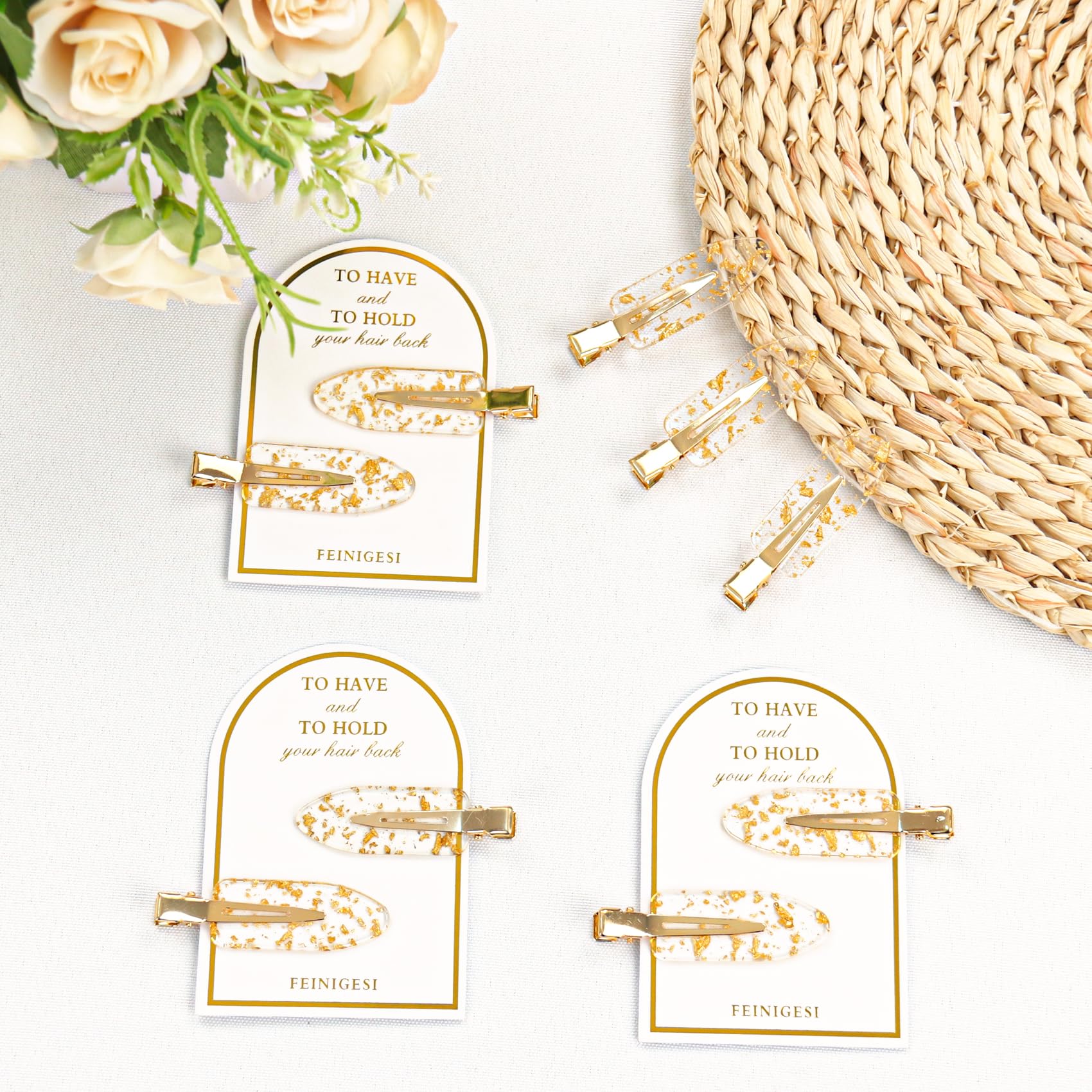 No Bend Glitter Hair Clips - Creaseless Setting for Bridesmaids, Weddings & Styling