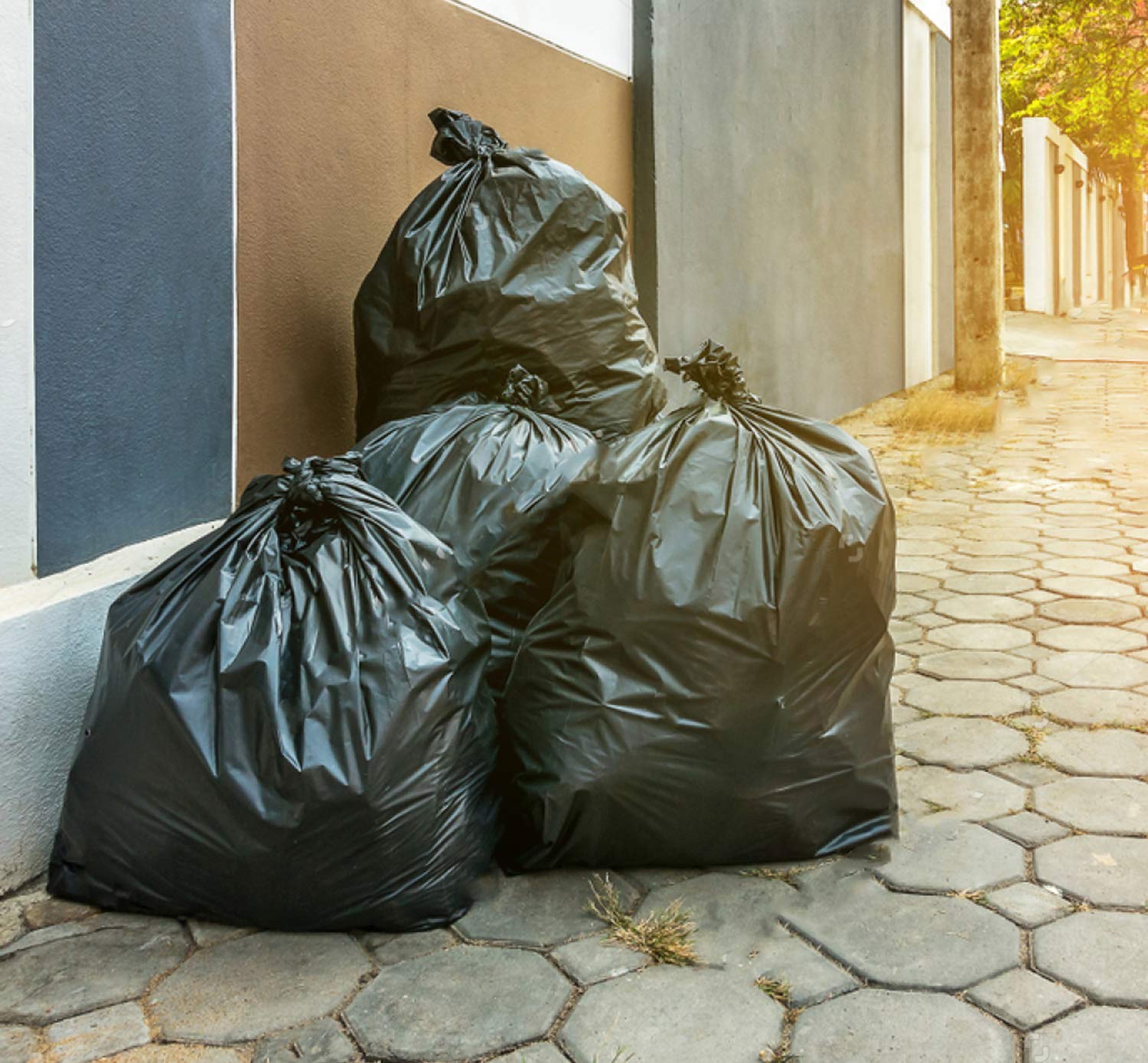 55-60 Gallon Heavy Duty Trash Bags - 3 Mil Thick Black Contractor Garbage Bags (50 Count with Ties) | Extra Large Trash Can Liners for Construction, Yard Waste, Leaf & Lawn Cleanup | Perfect for Job Sites, Home Renovation & Outdoor Projects