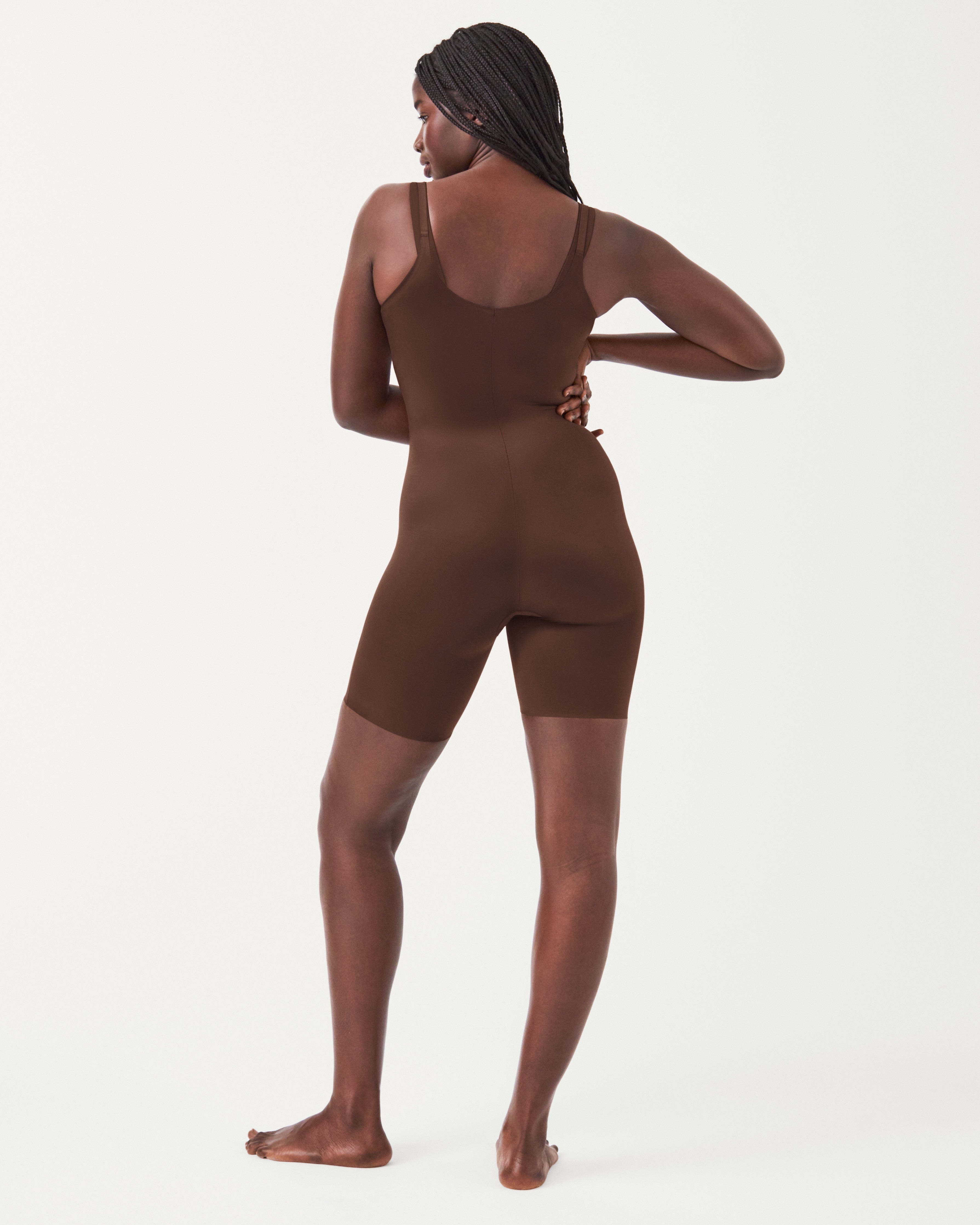 SPANX Shapewear Invisible Open Bust Mid Thigh Bodysuit - Slimming Body Shaper for Women, Seamless Tummy Control Underwear - Perfect for Dresses, Workwear & Special Occasions