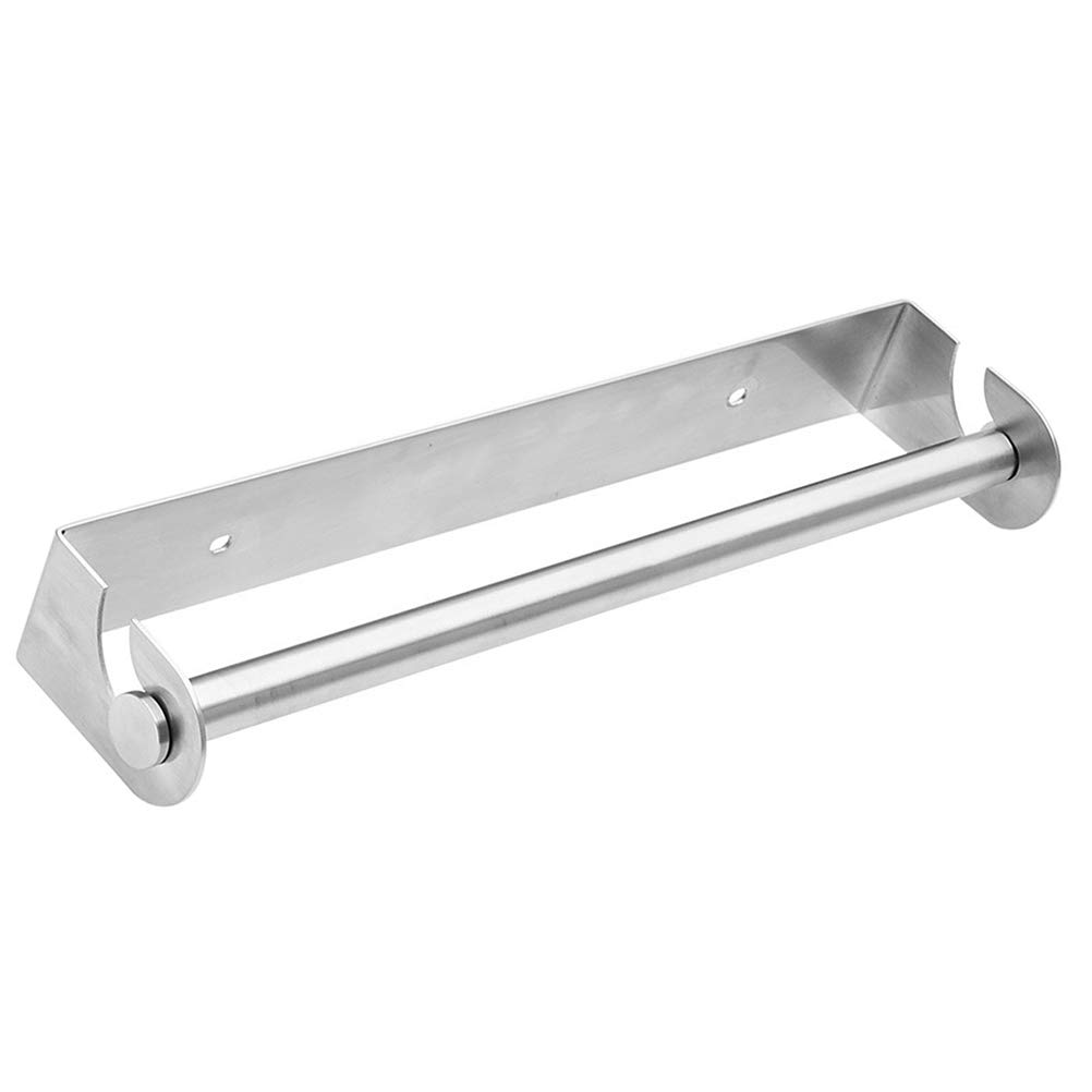 DOITOOL Stainless Steel Toilet Paper Holder & Paper Towel Organizer - Heavy Duty Kitchen & Bathroom Tissue Storage Rack for Film Wrap, Foil & Napkins - Space Saving Home Organization Solution