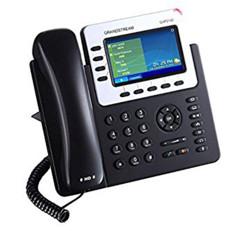 Grandstream GXP2140 Enterprise IP Phone with HD Voice, 6 Lines, PoE Support - Ideal for Office, Call Center & Remote Work