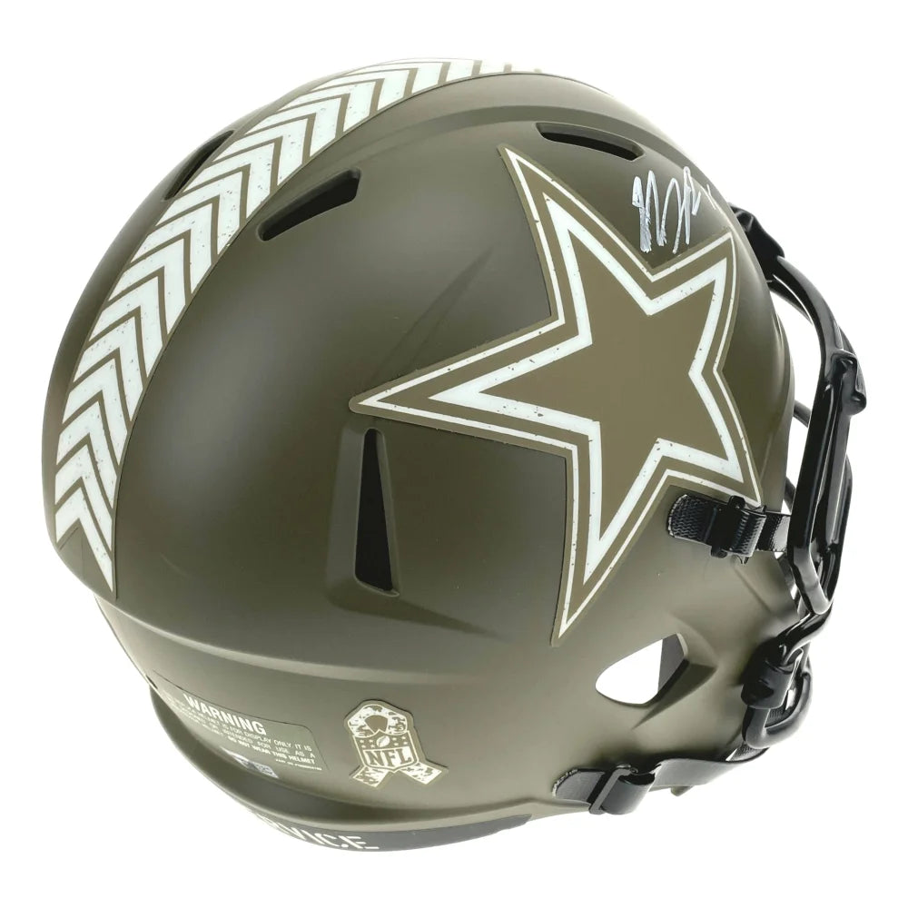 Micah Parsons Autographed Dallas Cowboys Salute to Service Full Size Helmet - Signed NFL Football Collectible for Fans & Memorabilia Display