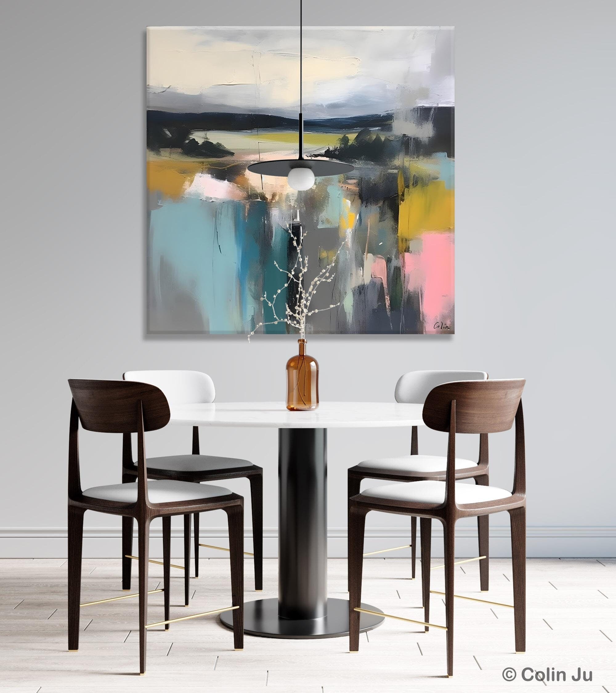 Contemporary Canvas Art - Original Modern Wall Decor, Acrylic Abstract Paintings for Living Room & Bedroom - Large Handmade Canvas Artwork for Home & Office Decor