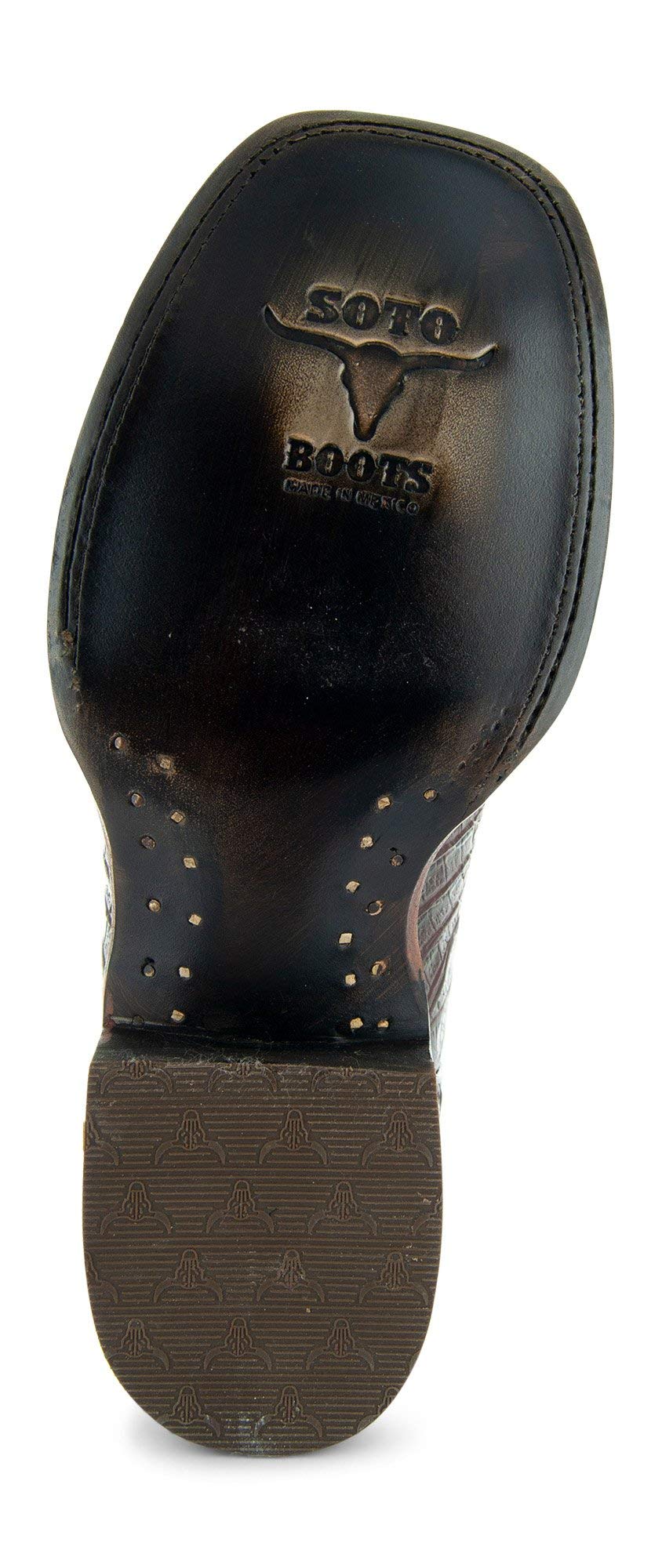 Authentic Men's Caiman Belly Print Cowboy Boots H4001 by Soto Boots - Western Style, Durable Leather, Comfortable Fit for Rodeo, Country Music Festivals & Casual Wear