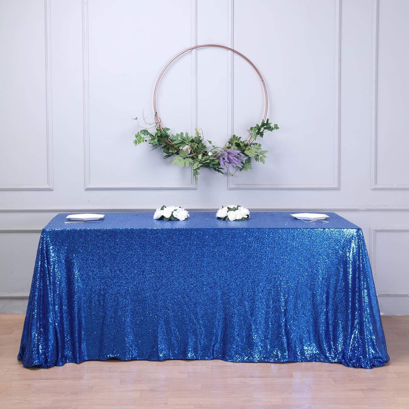90x156 Inch Sparkling Sequined Rectangular Tablecloth for Wedding, Party, Banquet & Holiday Decor - Elegant Dining Table Cover for Special Occasions