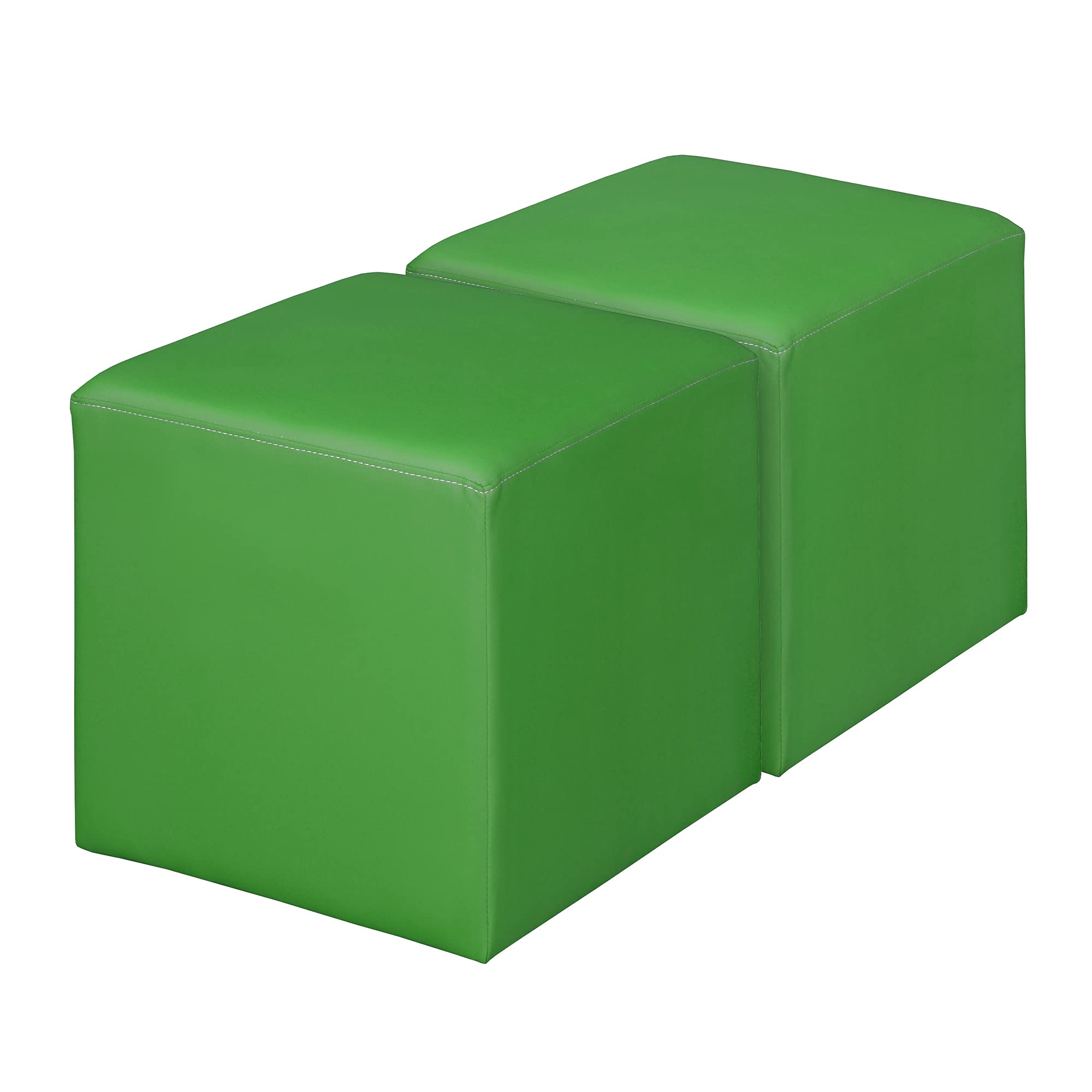 Modern Upholstered Square Ottoman Set of 2 - 22
