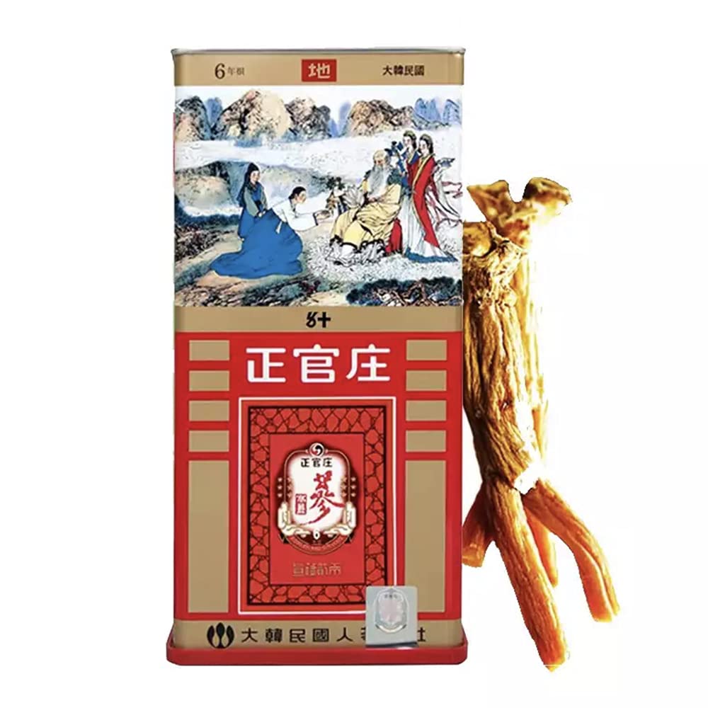 6-Year Korean Ginseng & Red Ginseng 40 Sticks - Zhengguanzhuang 3.53oz for Energy Boost