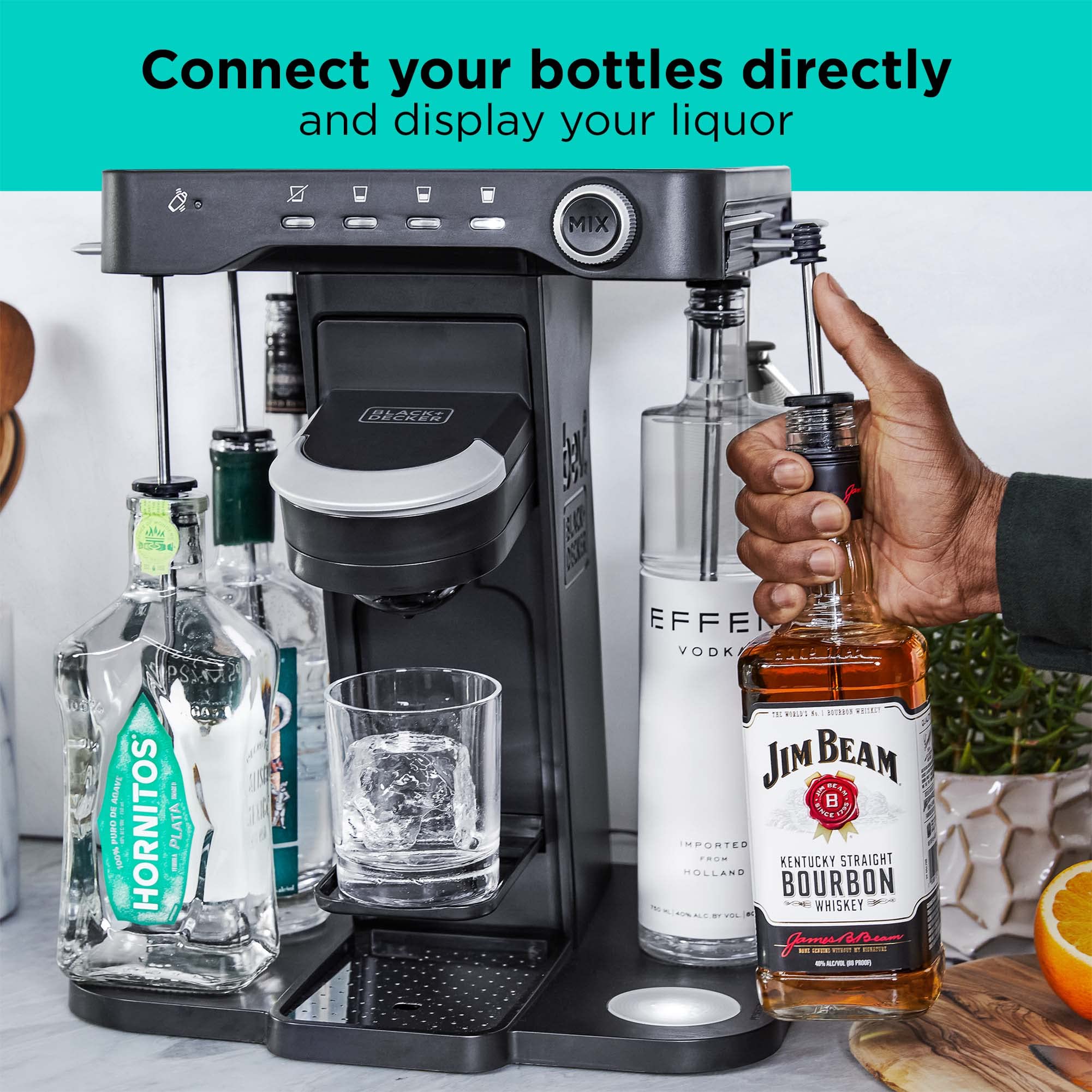 BLACK+DECKER BEHB101 Cocktail Maker Machine - Bartesian Capsule Compatible Drink Maker for Home Bar & Parties | Perfect for Entertaining & Mixing Cocktails