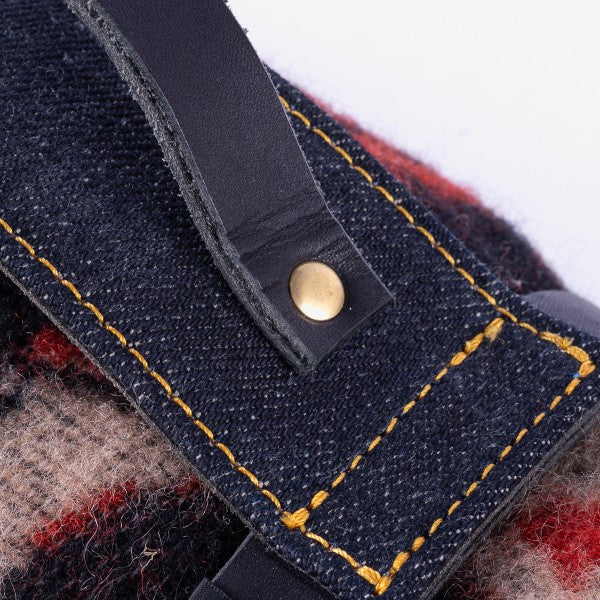 Iron Heart x Indigofera Friendship Blanket IHxIF 01 - Premium Denim Throw Blanket for Men & Women - Cozy Home Decor, Camping & Outdoor Use