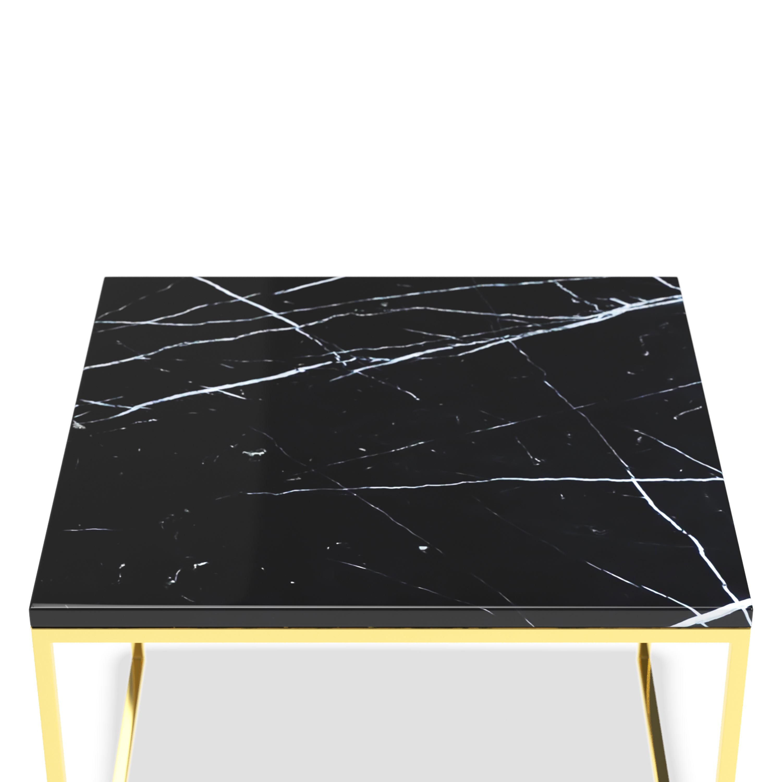Camille Marble Side Table - Elegant Round End Table with Natural Stone Top | Perfect for Living Room, Bedroom, or Office Decor