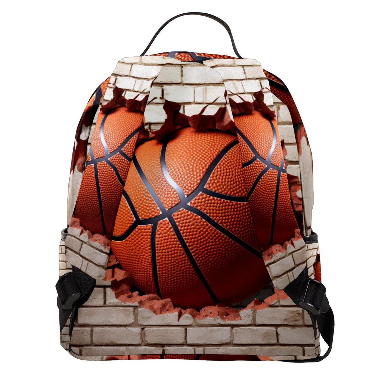 Men's & Women's Travel Backpack with Ball Basketball Wall Texture - Durable & Stylish for Hiking, Gym, Work & Daily Commute