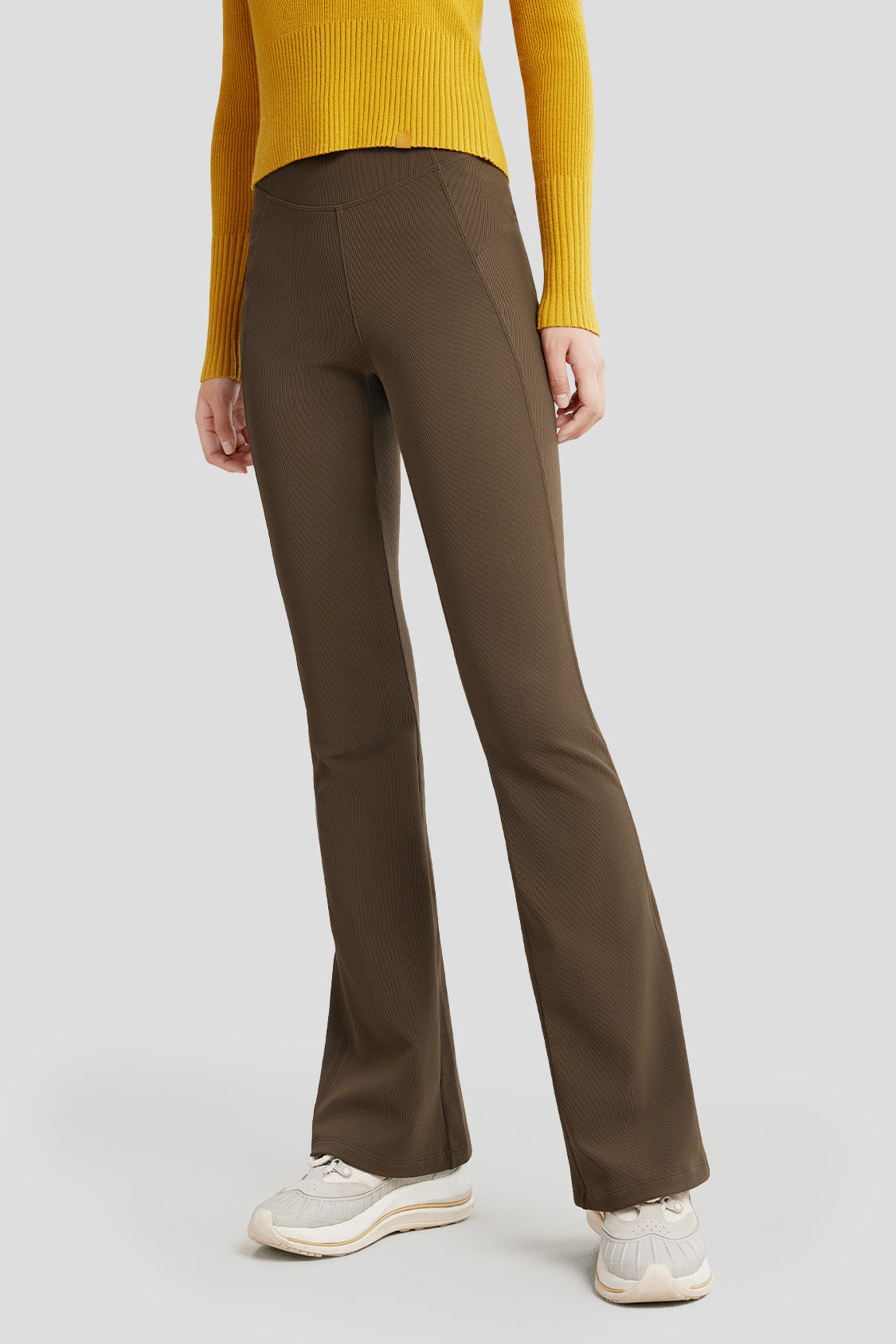 Women's High Elasticity Flared Pants - Stretchy Comfort Bootcut Trousers for Work, Casual & Yoga | Plus Size Options Available