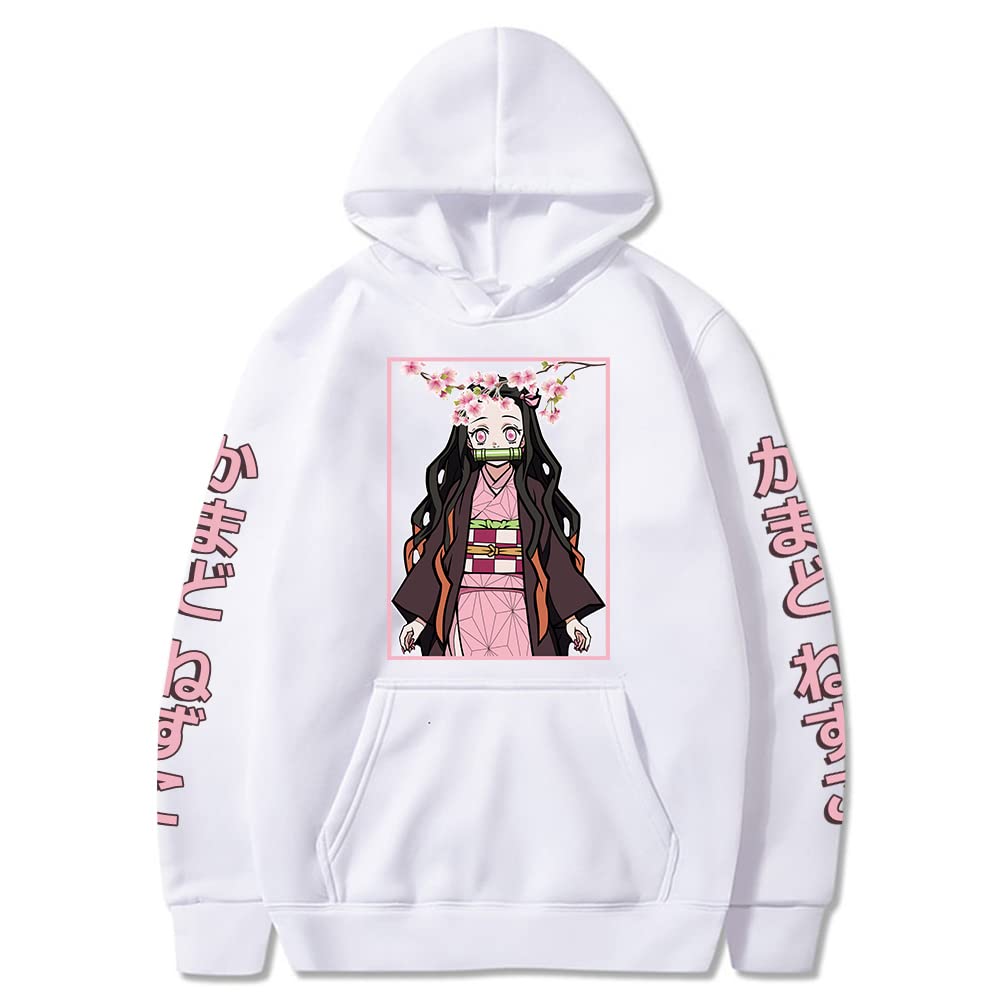 DIOMMELL Nezuko Kamado Demon Slayer Anime Hoodie Sweatshirt - Unisex Pullover for Cosplay, Casual Wear & Anime Gifts