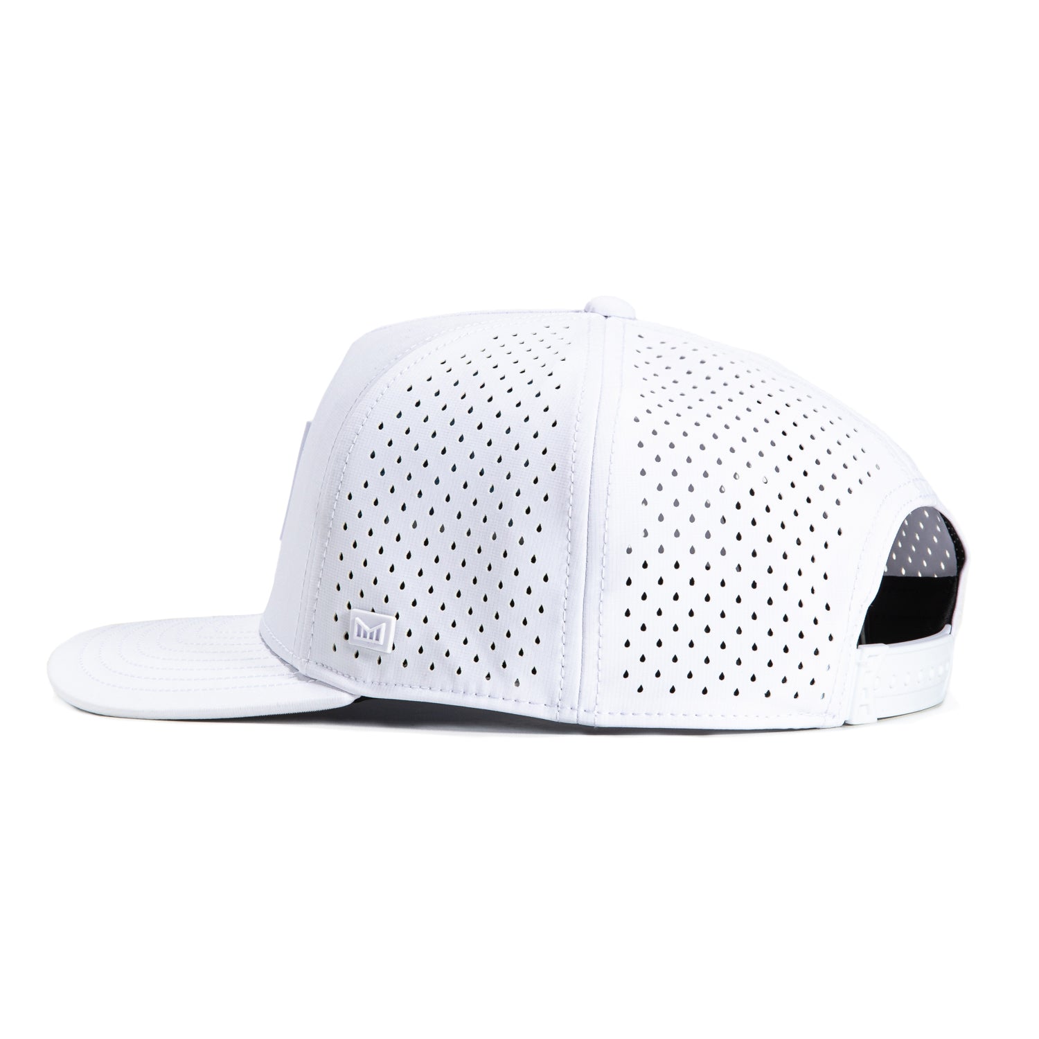 Melin Odyssey Stacked Hydro Snapback Hat - White | Adjustable Baseball Cap for Men & Women | Perfect for Outdoor Sports, Casual Wear & Street Fashion
