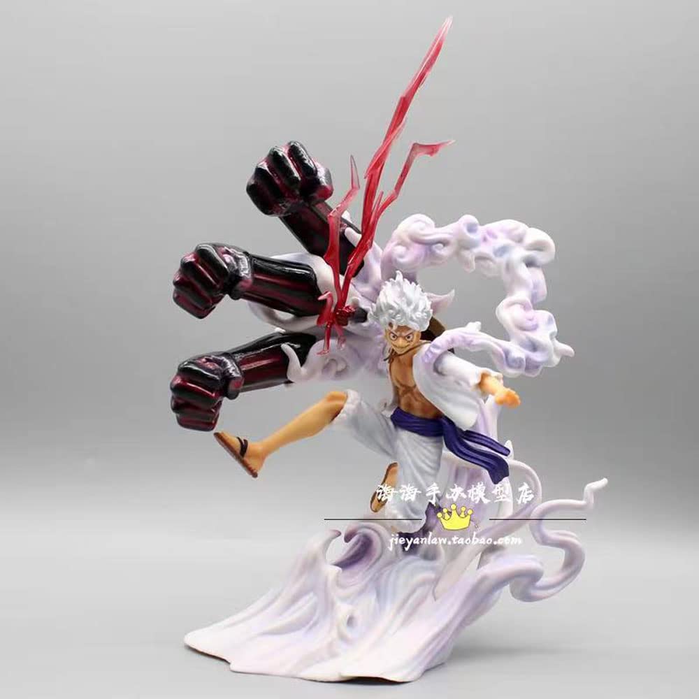 XDYY Anime Action Figures - One Piece Luffy Gear 5 PVC Statue with Changeable Face & Devil Fruit Model | Otaku Collectible Toy for Display & Gifts | Perfect for Anime Fans, Home Decor, and Cosplay Props