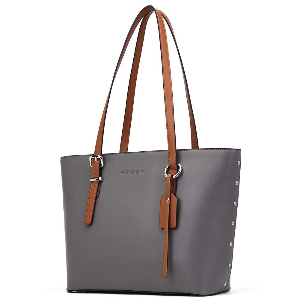 WESTBRONCO Vegan Leather Purses for Women - Large Tote Shoulder Handbag, Stylish & Durable Ladies Bag for Work, Travel & Everyday Use