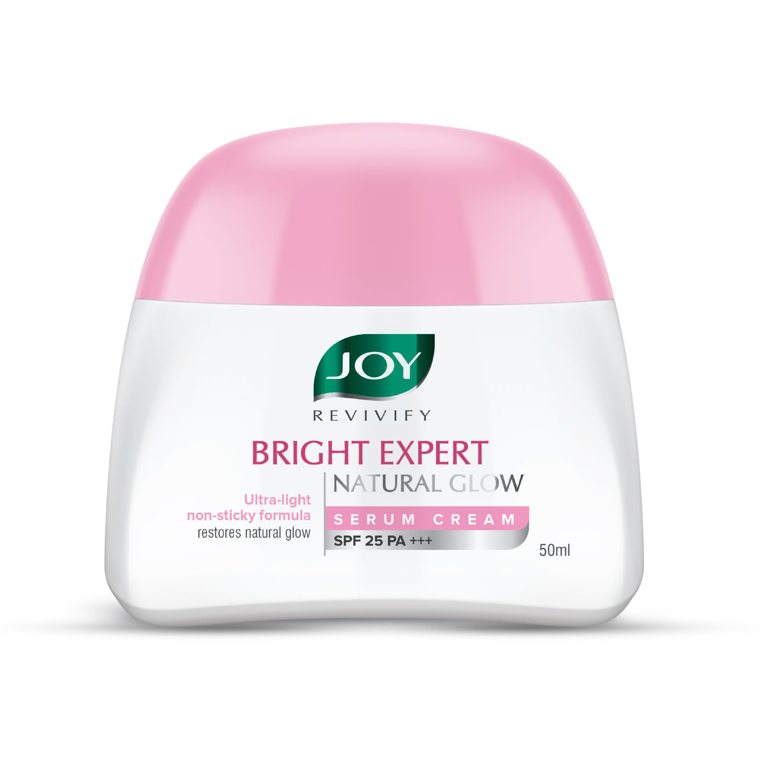 Joy Brightening Face Cream with SPF 25 PA+++ & Niacinamide - Ultra Light, Non-Sticky Moisturizer for Natural Glowing Skin | Sun Protection & Hydration | Perfect for Summer, Daily Use & Travel | 50ml