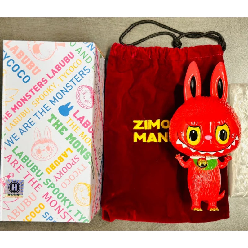 Labubu The Monsters Zimomo Maneki Red Tokyo Wonder Festival 2020 Limited Edition Collectible Figure - Perfect for Anime Fans, Toy Collectors and Home Display