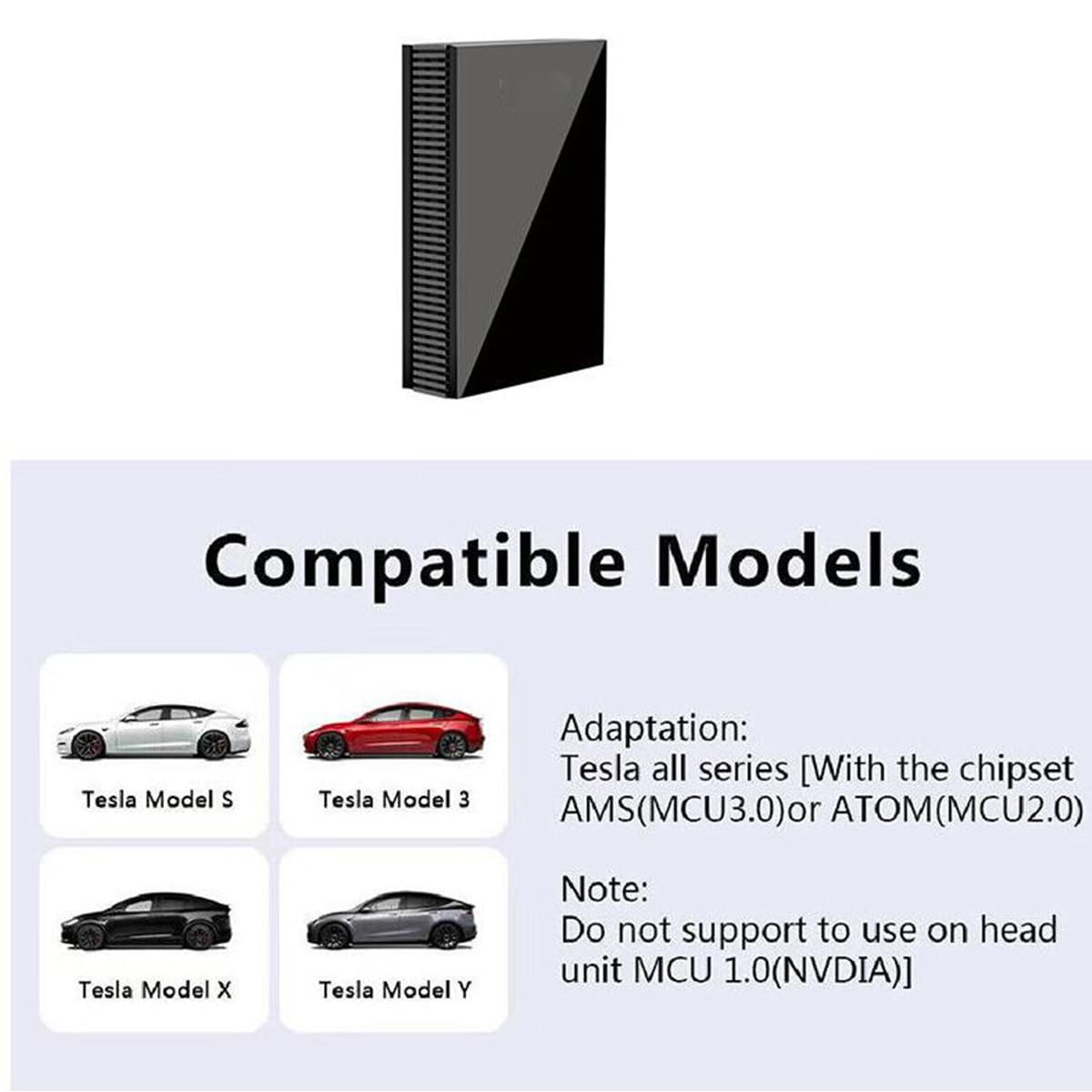 Wireless CarPlay Android Auto AI Box 4+64GB - GPS WiFi Bluetooth Adapter for Tesla Model 3/Y/S/X (2018-2023) - Upgrade OEM Wired CarPlay to Wireless - Built-in Android Auto & CarPlay Support - Perfect for Streaming Music, Navigation & Hands-Free Calling While Driving