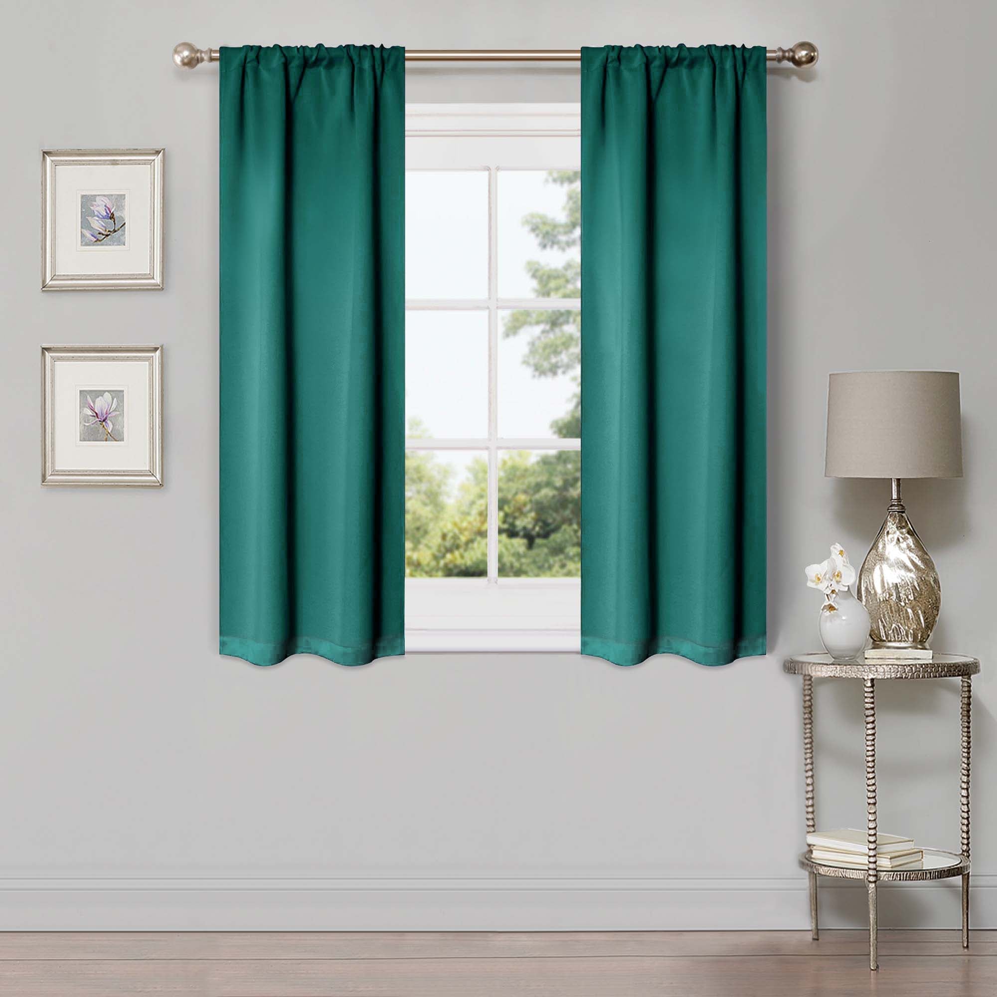 Machine Washable Blackout Curtains Set of 2 - Solid Color Room Darkening Window Drapes for Bedroom, Living Room & Nursery - Noise Reducing & Energy Efficient