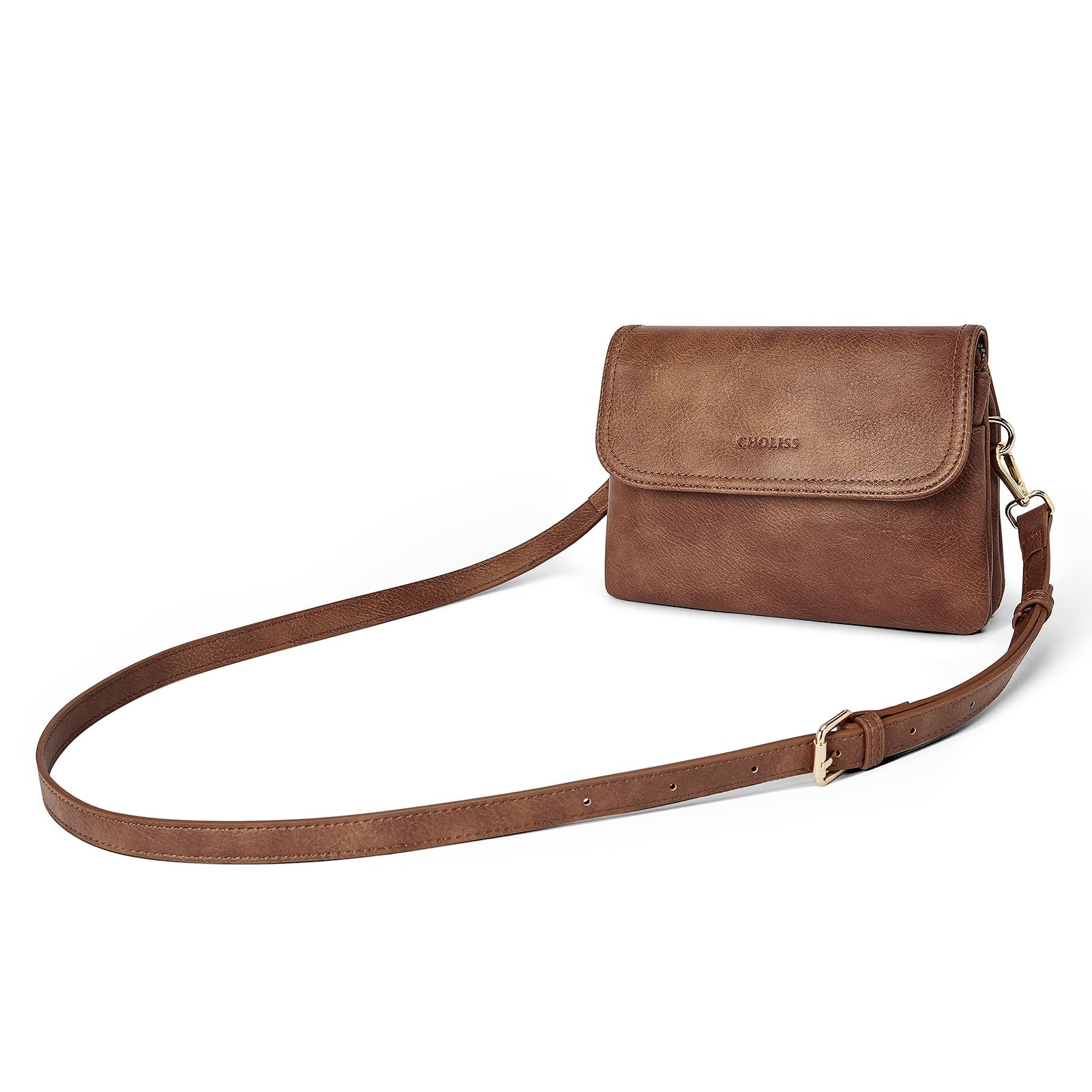 CHOLISS Vegan Leather Small Crossbody Bag for Women - Adjustable Strap Mini Phone Purse, Perfect for Travel, Shopping & Everyday Use