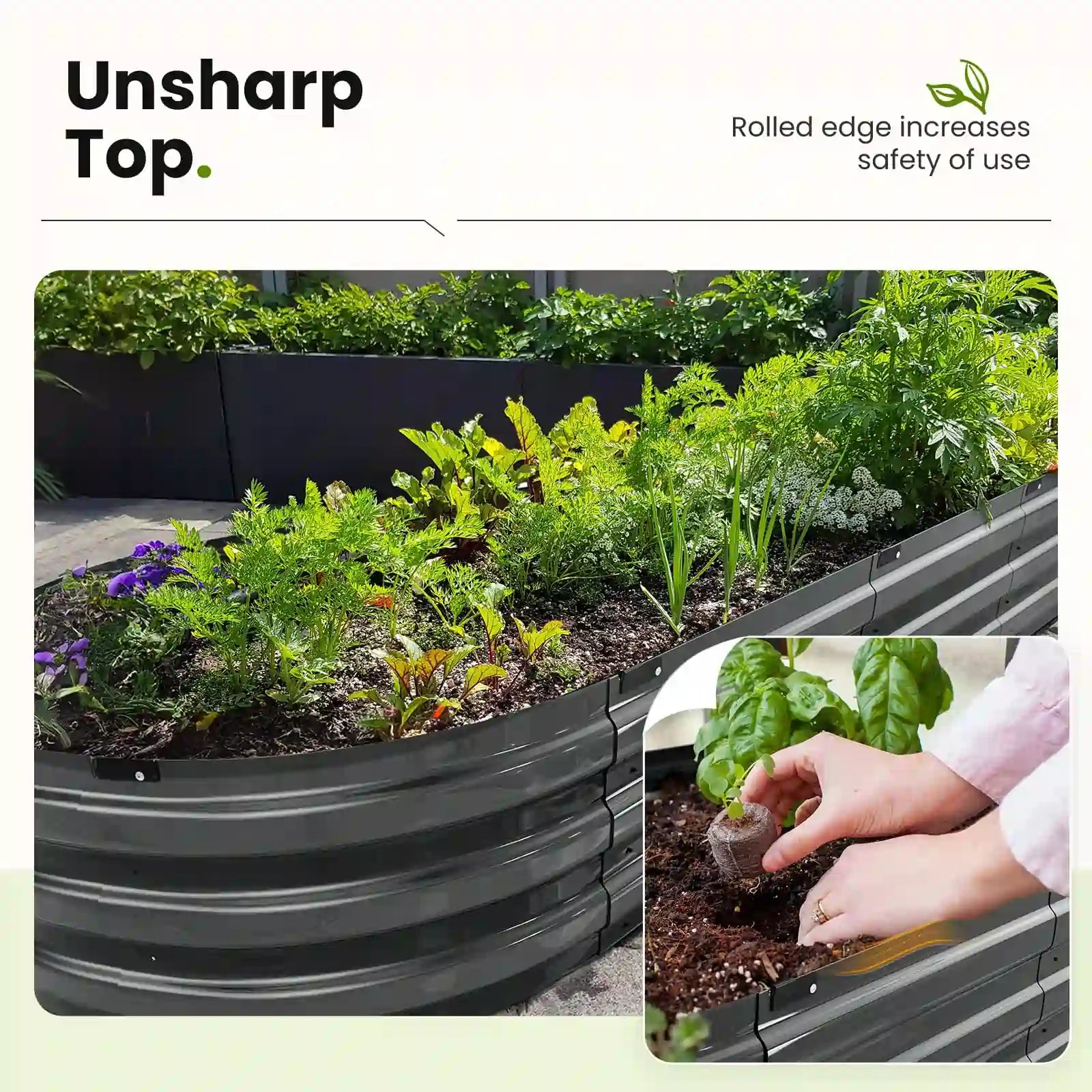 Sturdy Screwless Raised Garden Bed Kit - Easy Assembly Elevated Planter Box for Vegetables, Flowers & Herbs - Perfect for Backyard, Patio & Urban Gardening
