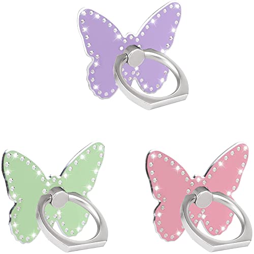 3 Pack Metal Butterfly Phone Grip