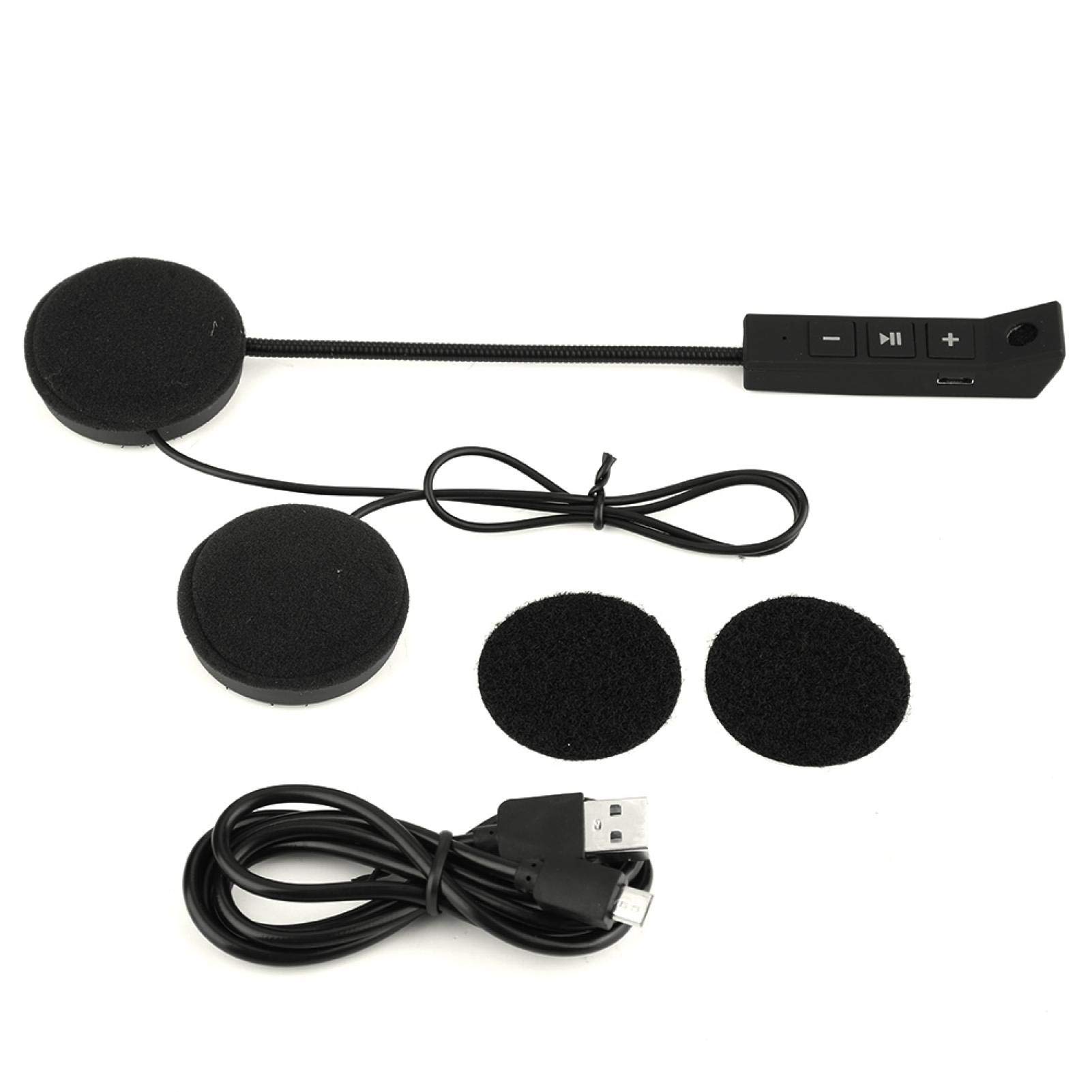Qiilu Bluetooth Motorcycle Helmet Headset - Wireless BT Headphones with Built-in Speakers & Hands-Free Calling for Safe Riding | Perfect for Motorcycle Communication, GPS Navigation & Music Streaming on the Road