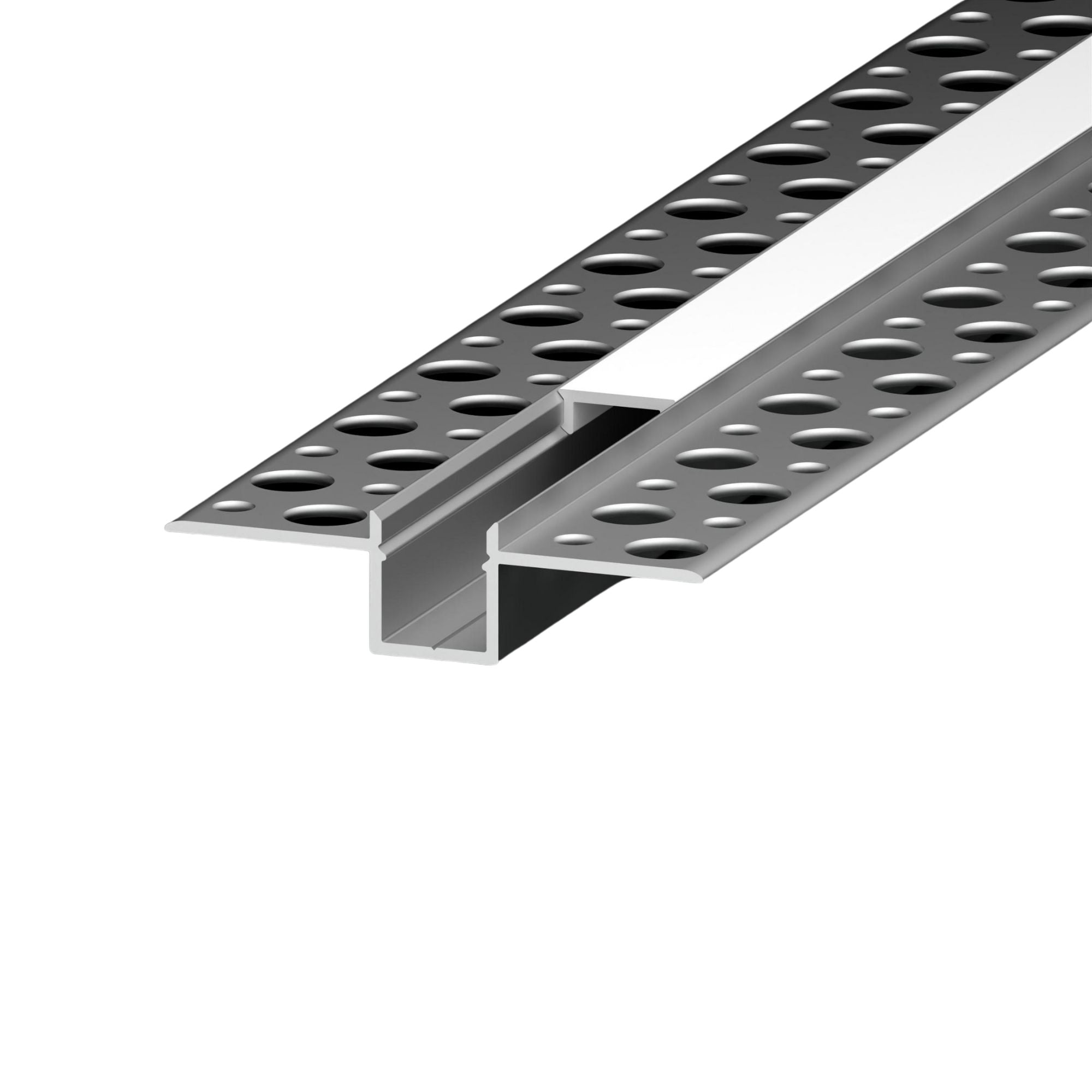 96 Mud-In 0.5 Inch Channel with Classic Frosted Lens - Durable Aluminum Frame for Outdoor LED Strip Lights - Perfect for Landscape Lighting, Deck Railings & Architectural Accents